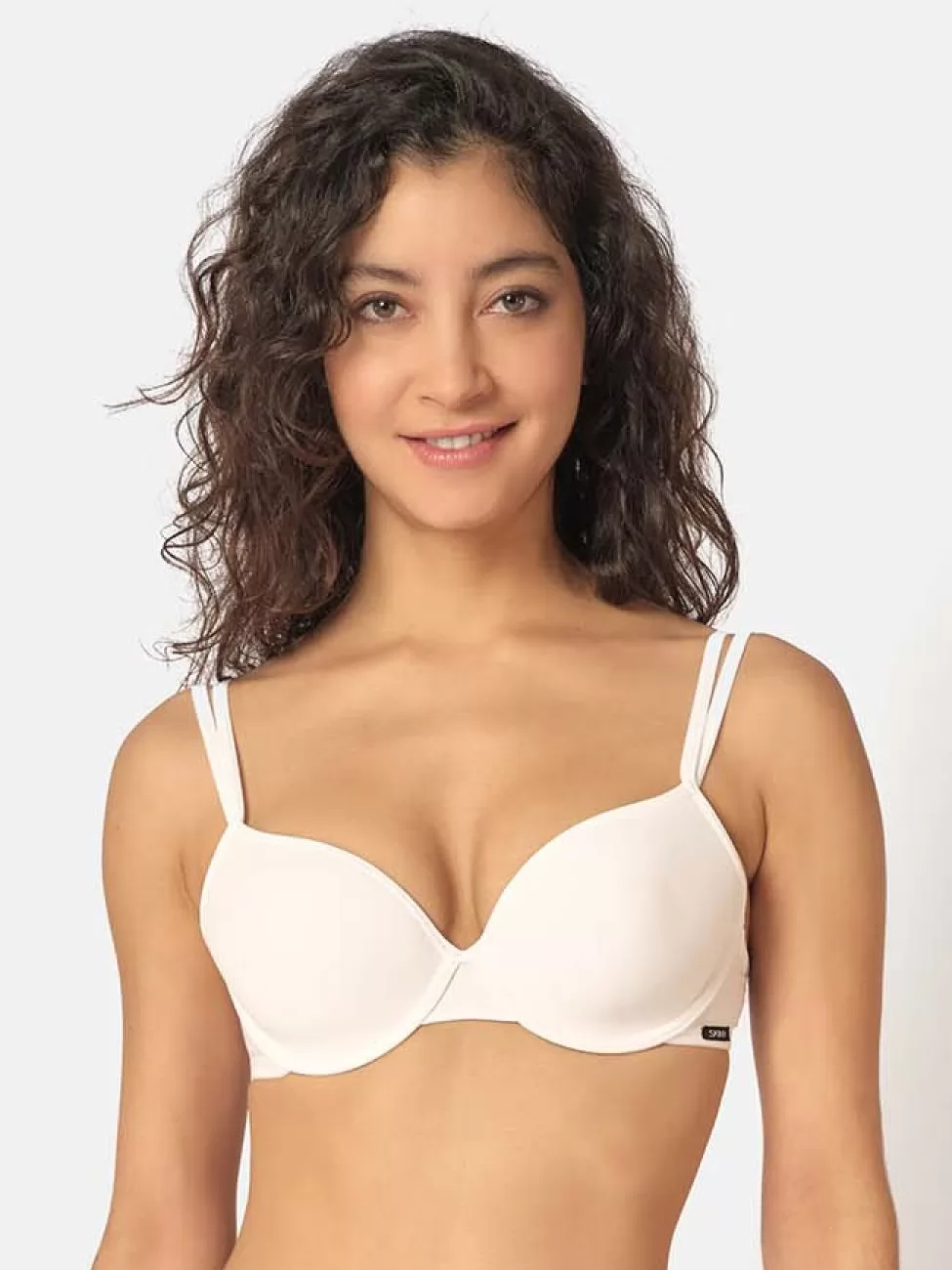 Biały Biustonosz usztywniany Skiny Cotton Essentials 082415 - zdjęcie 1