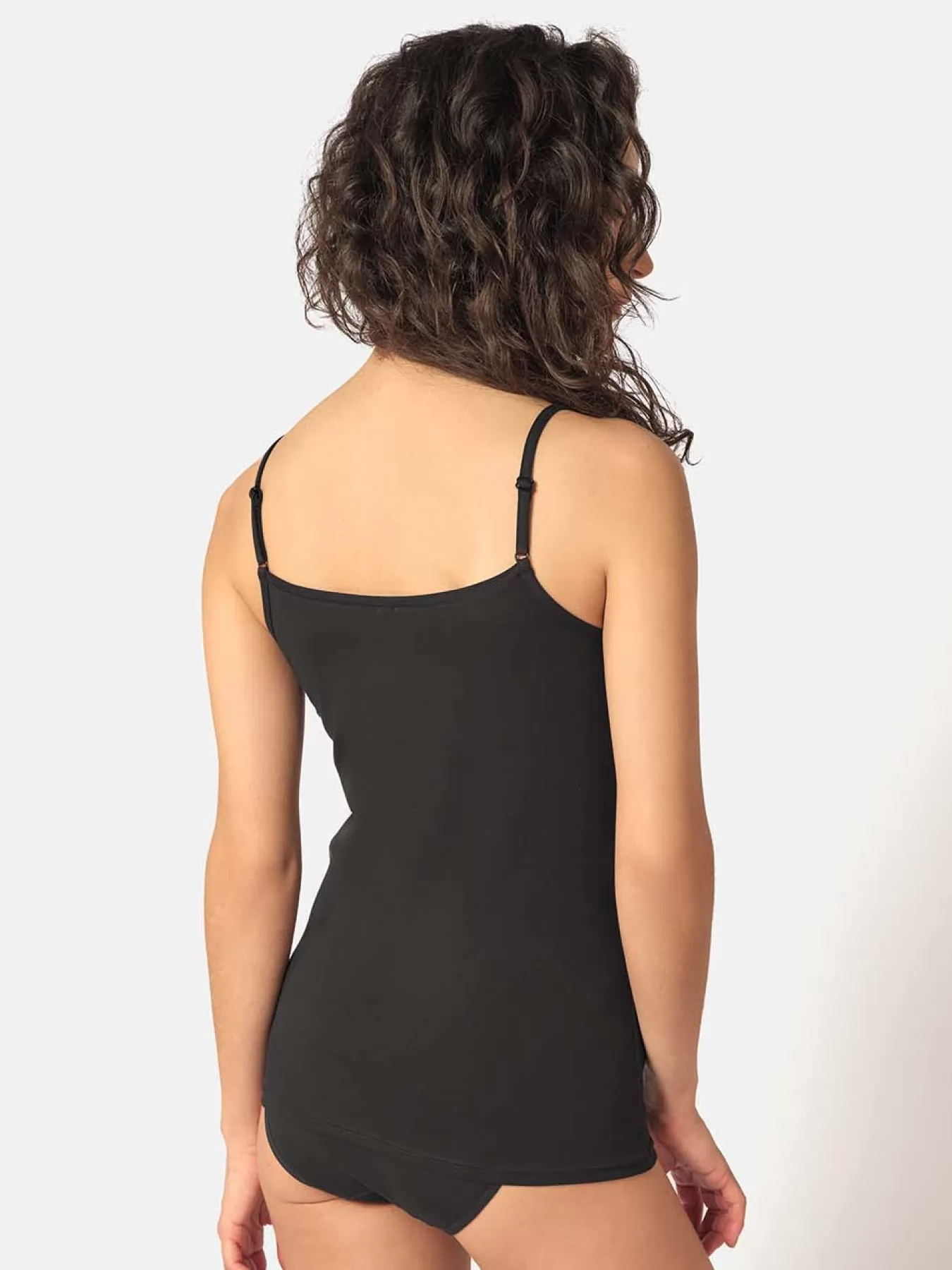 Czarny Koszulka damska Skiny Cotton Essentials 080479 - zdjęcie 2