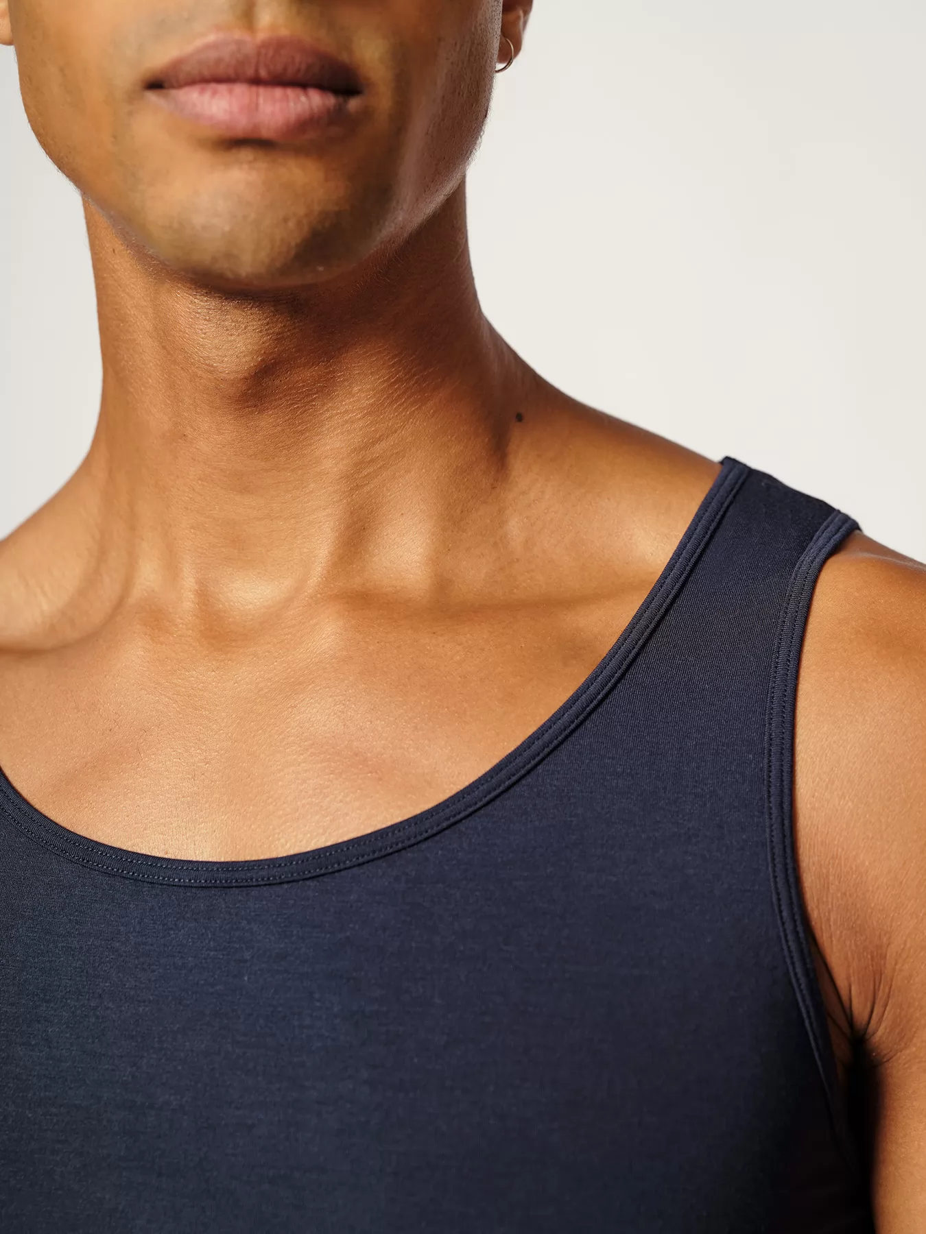 Granatowy Podkoszulka męska Skiny Calmodal 081423 - zdjęcie 3