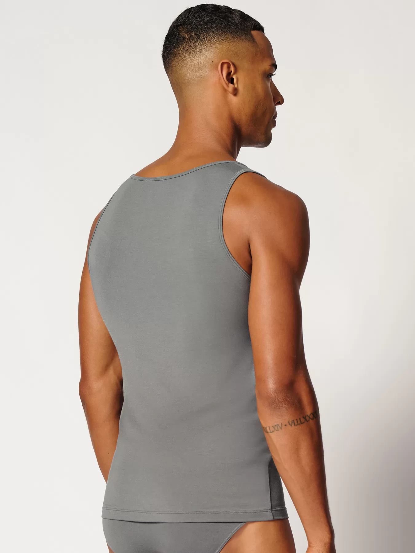 Srebrny, szary Podkoszulka męska Skiny Calmodal 081423 - zdjęcie 2