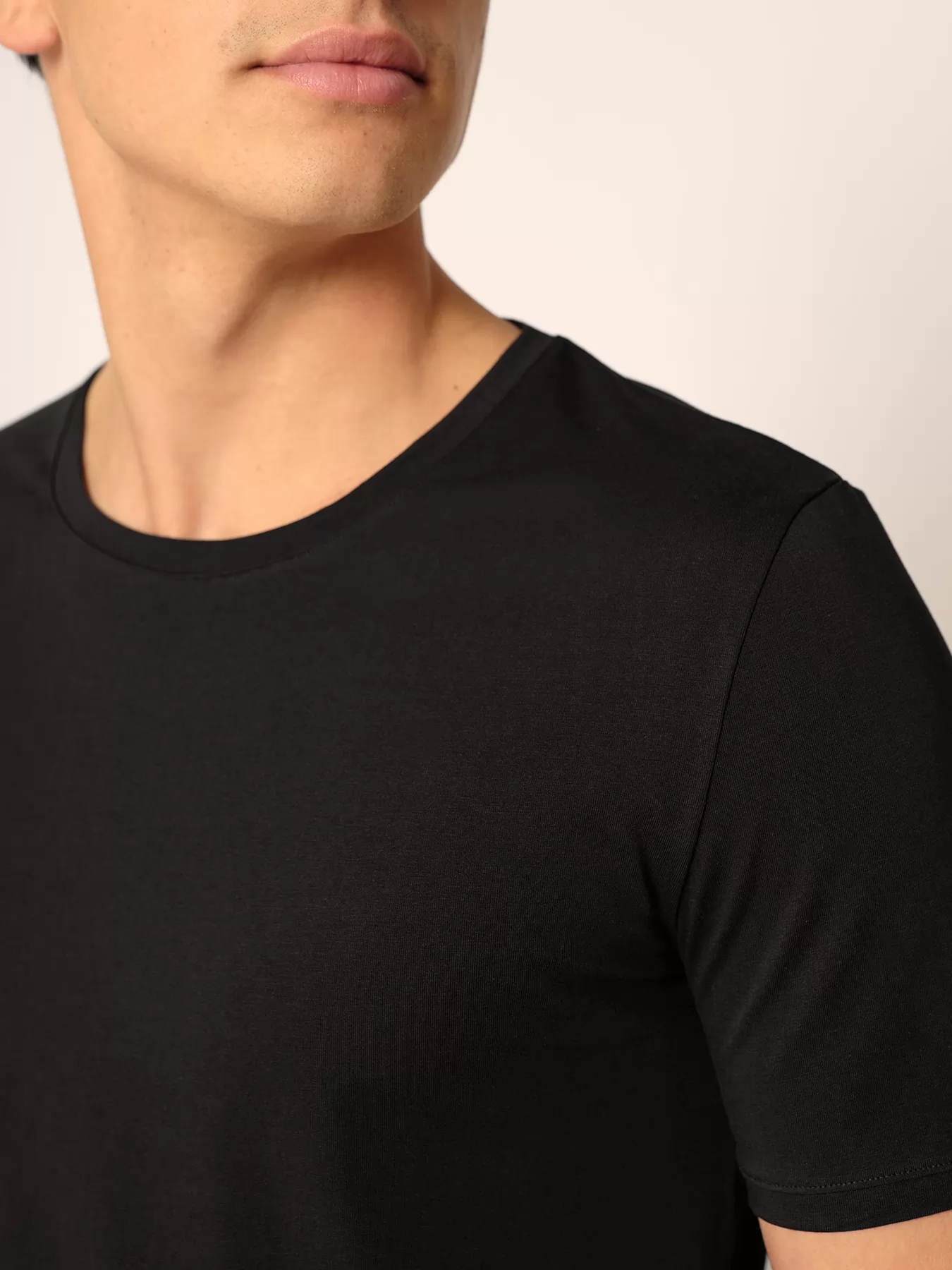 Czarny Koszulka męska Skiny Cotton Fresh 080983 - zdjęcie 3