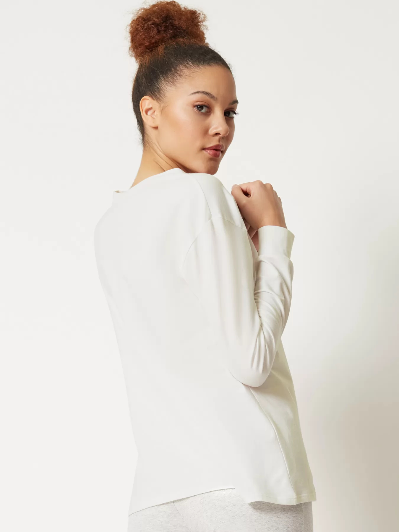 Kremowy Koszulka damska Skiny Every Night in Mix&Match 080775 - zdjęcie 2