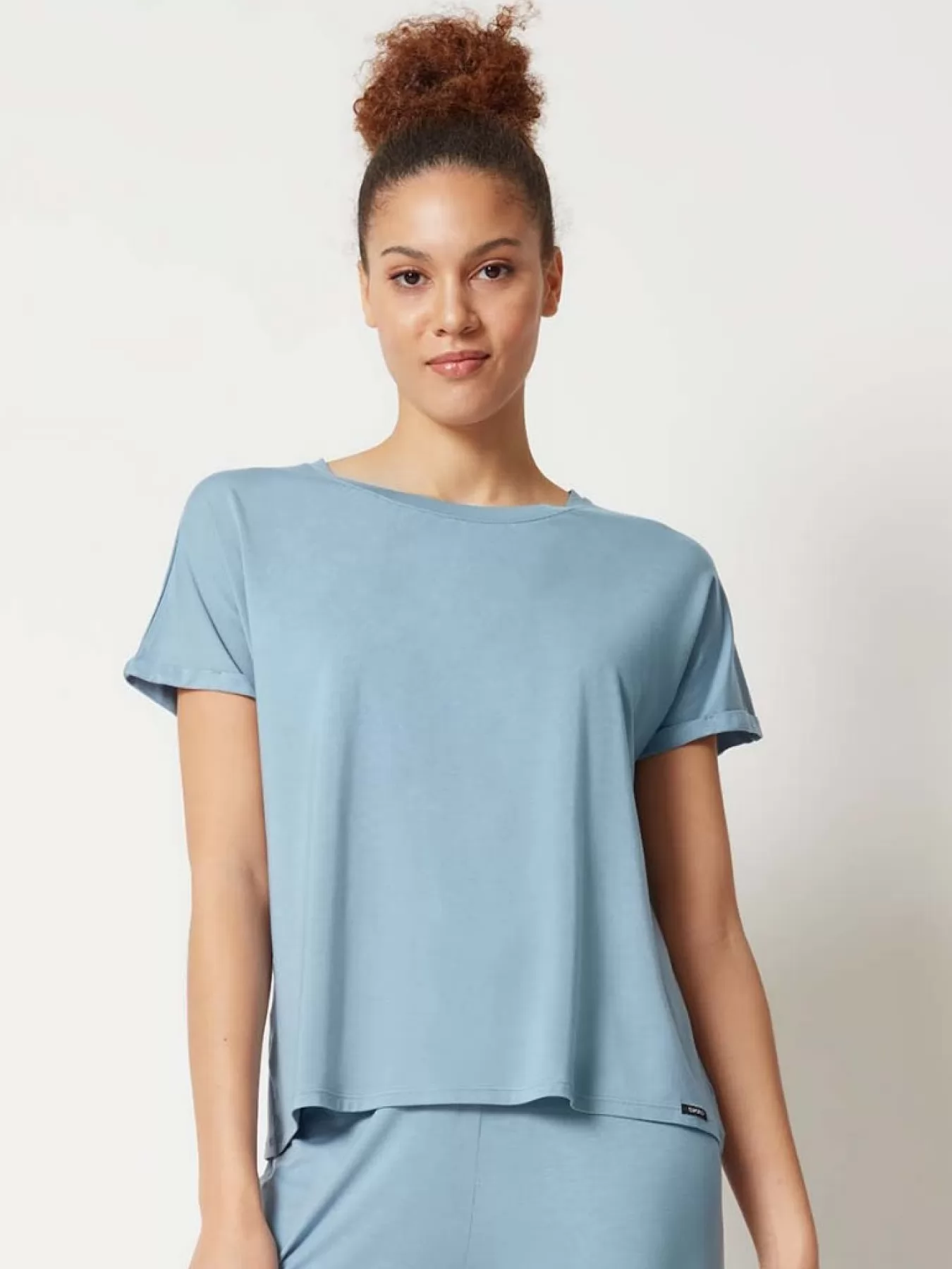 Niebieski Koszulka damska Skiny Every Night in Mix&Match 080774 - zdjęcie 1