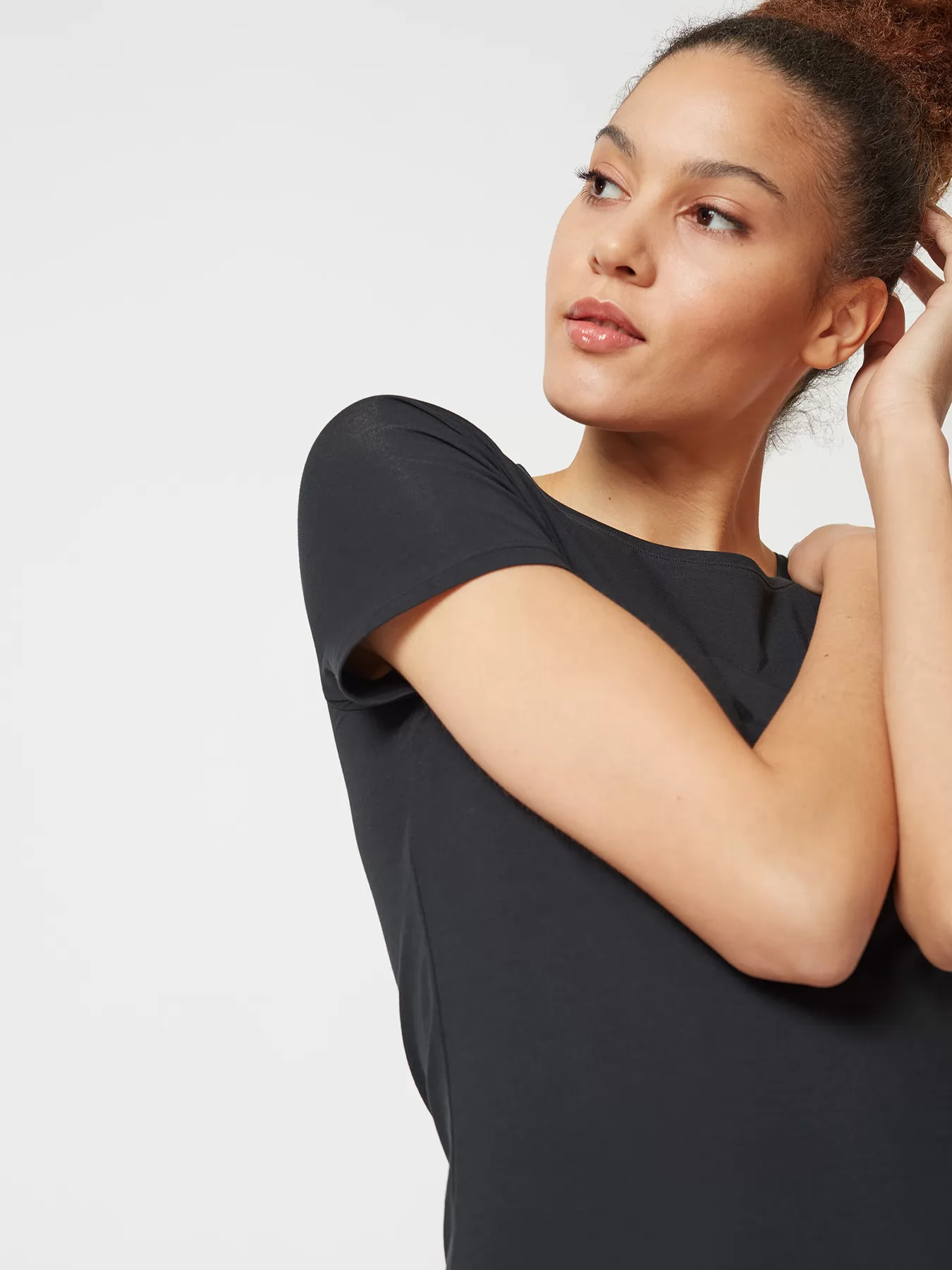 Czarny Koszulka damska Skiny Cotton Essentials 080785 - zdjęcie 3