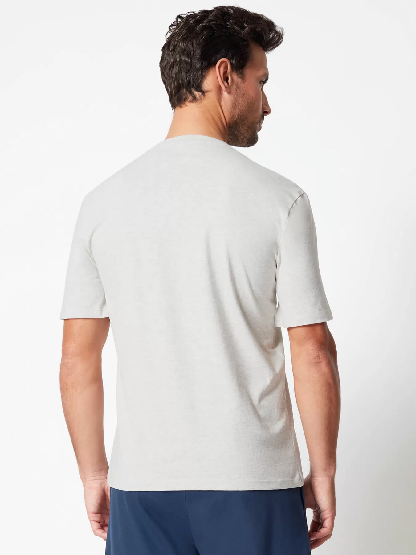 Szary Koszulka męska Huber Basic Selection 117101 - zdjęcie 2