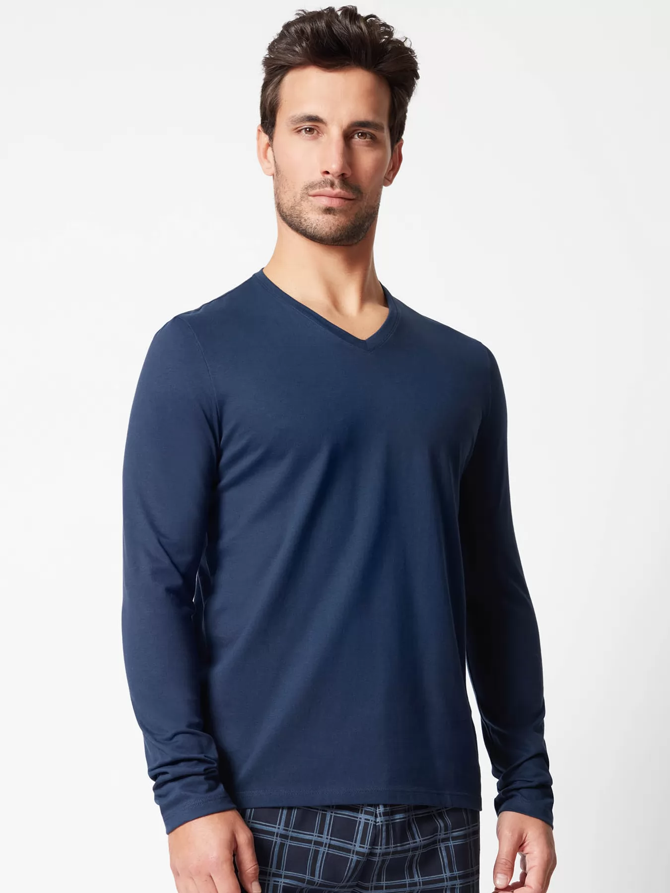 Granatowy Koszulka męska Huber Basic Selection 117102 - zdjęcie 1