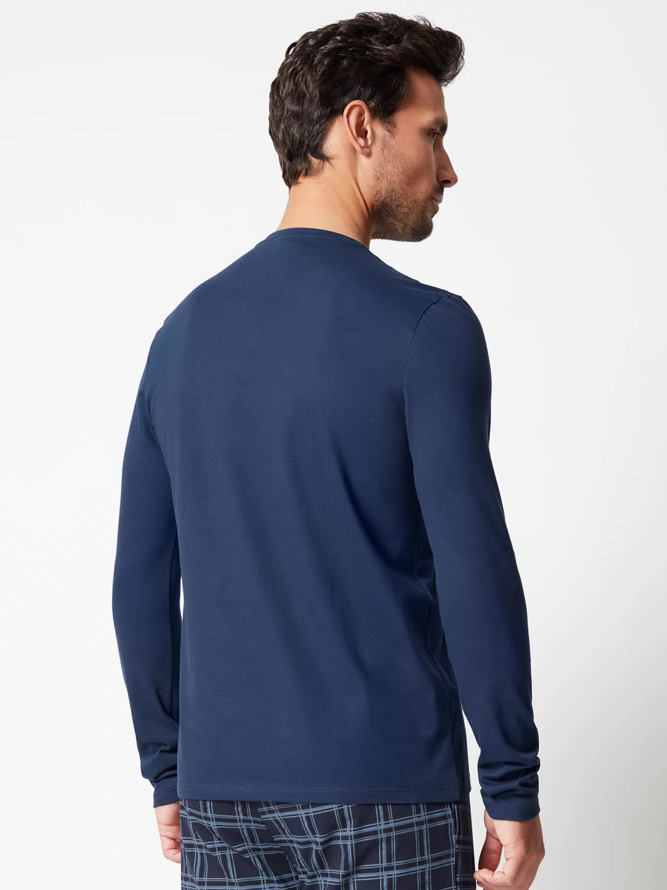 Granatowy Koszulka męska Huber Basic Selection 117102 - zdjęcie 2