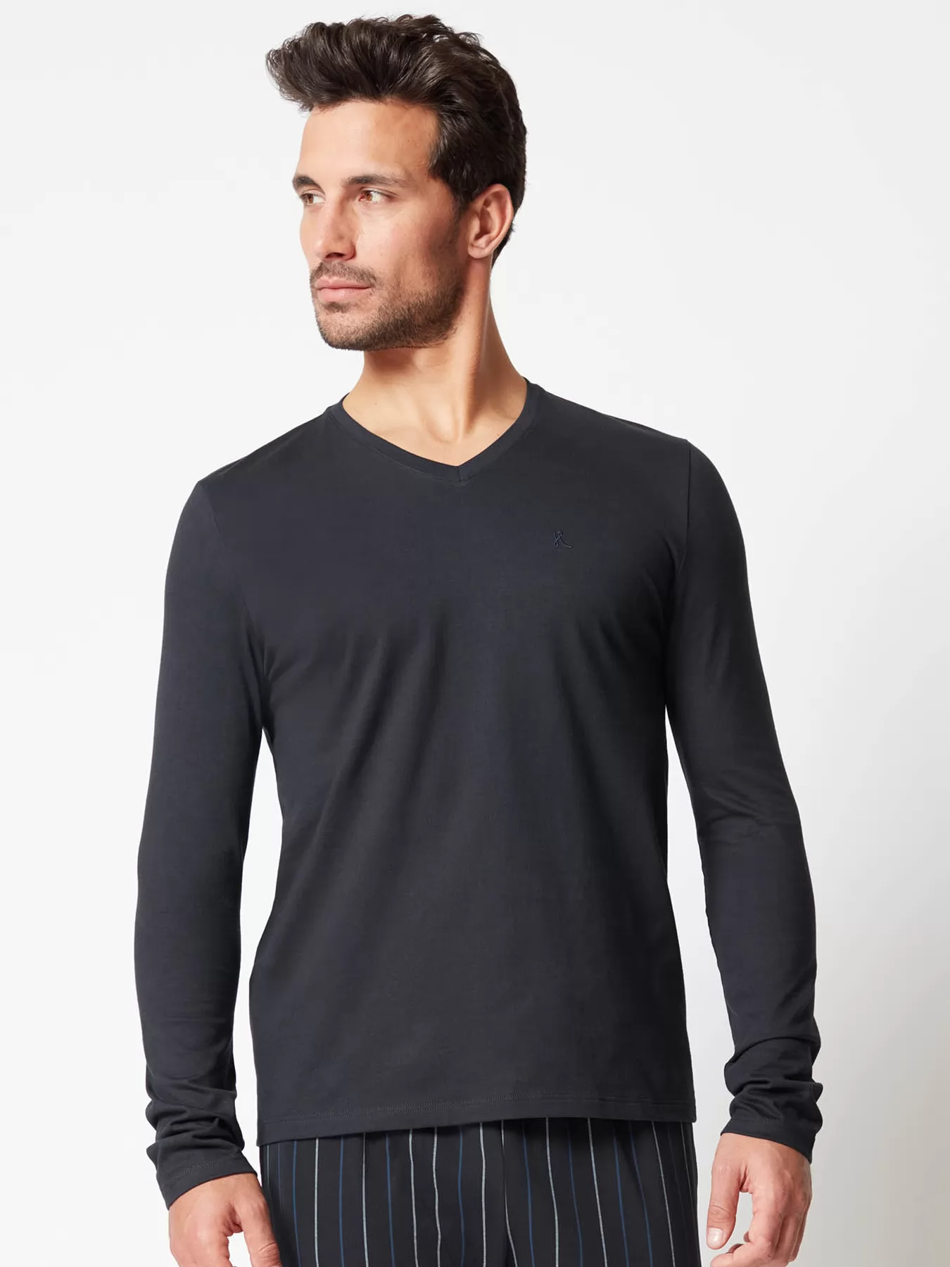 Antracytowy Koszulka męska Huber Basic Selection 117102 - zdjęcie 1