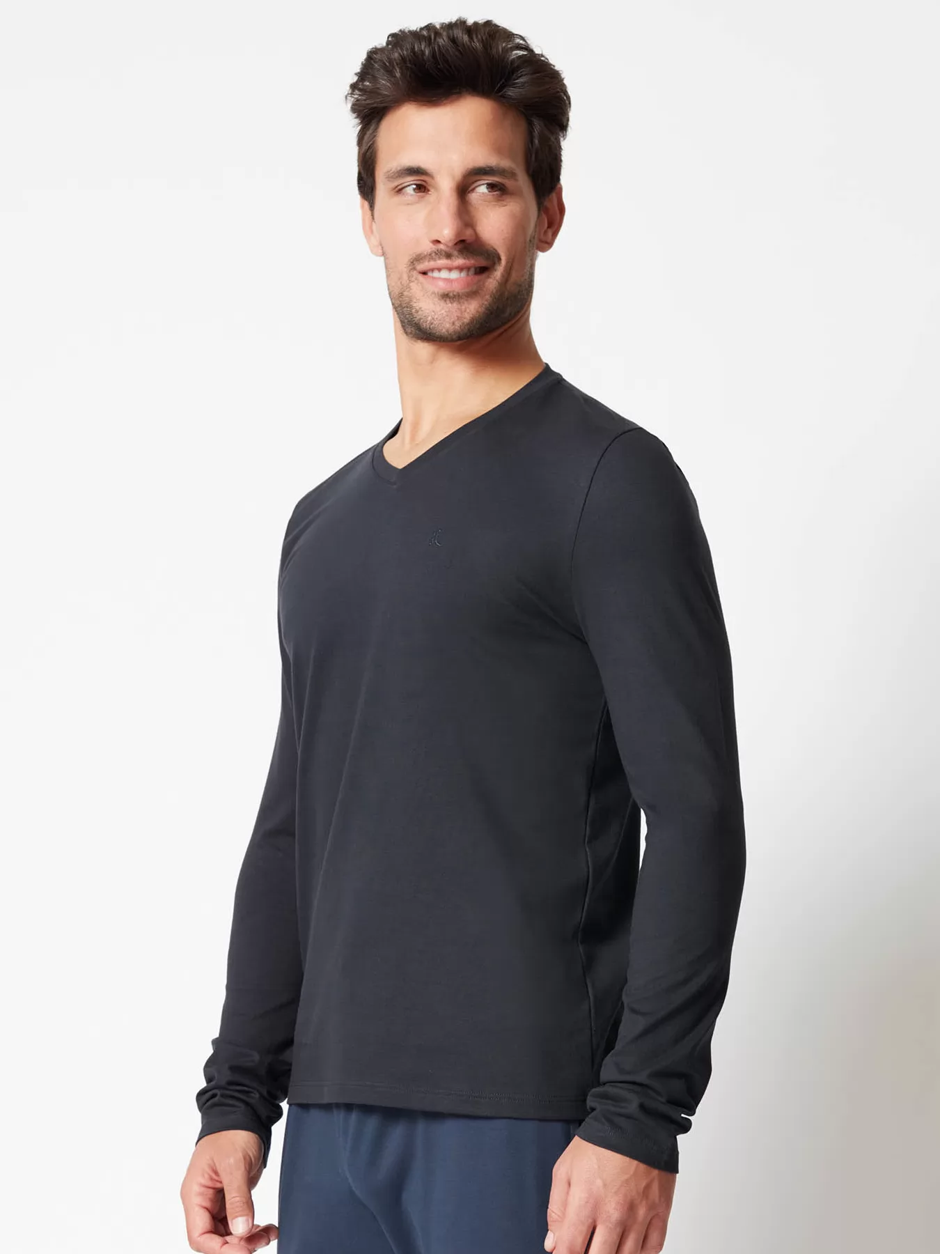 Antracytowy Koszulka męska Huber Basic Selection 117102 - zdjęcie 3