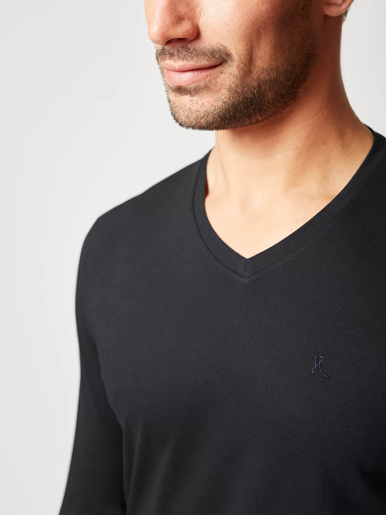 Antracytowy Koszulka męska Huber Basic Selection 117102 - zdjęcie 4