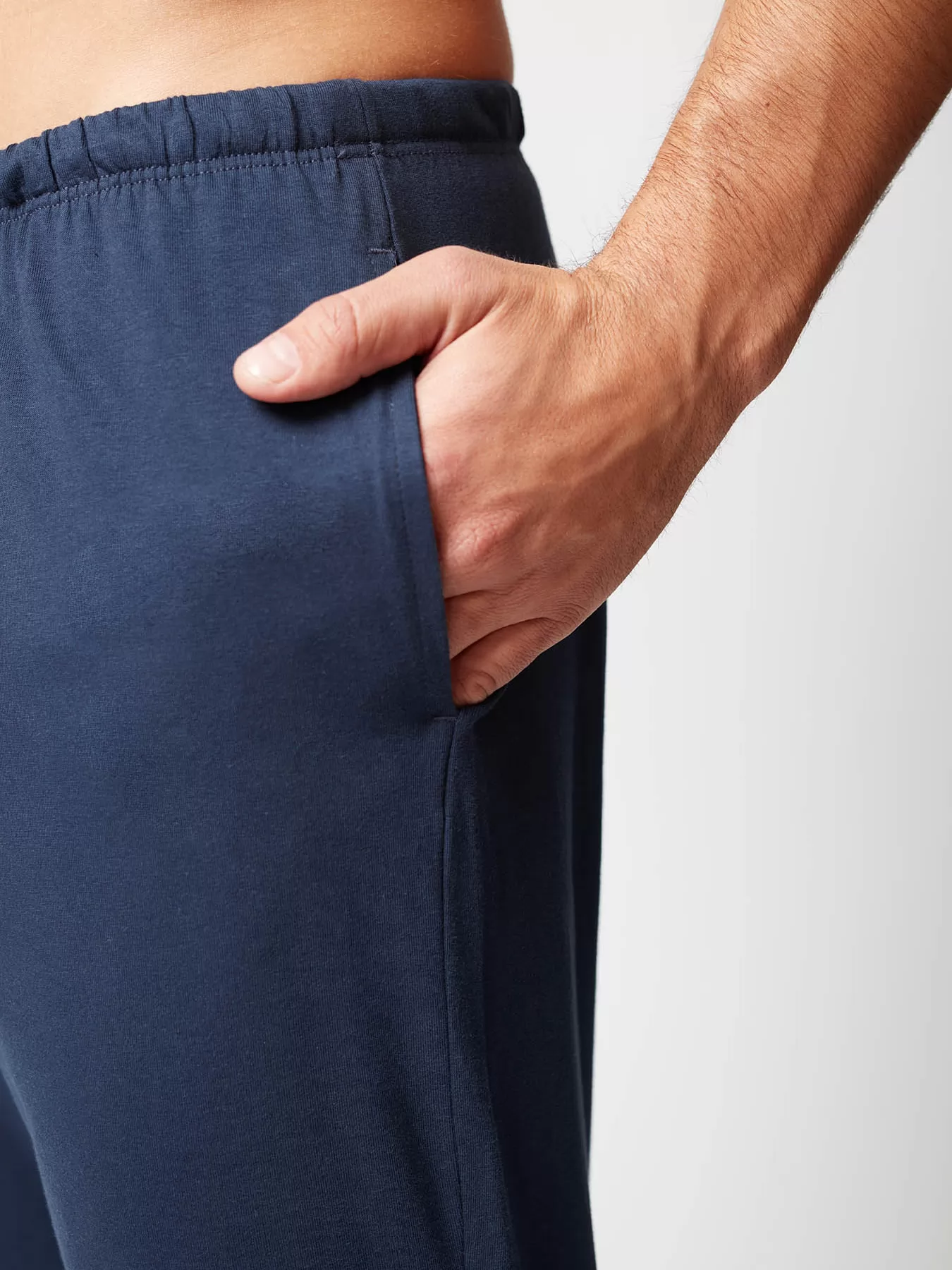 Granatowy Spodnie męskie Huber Basic Selection 117104 - zdjęcie 3