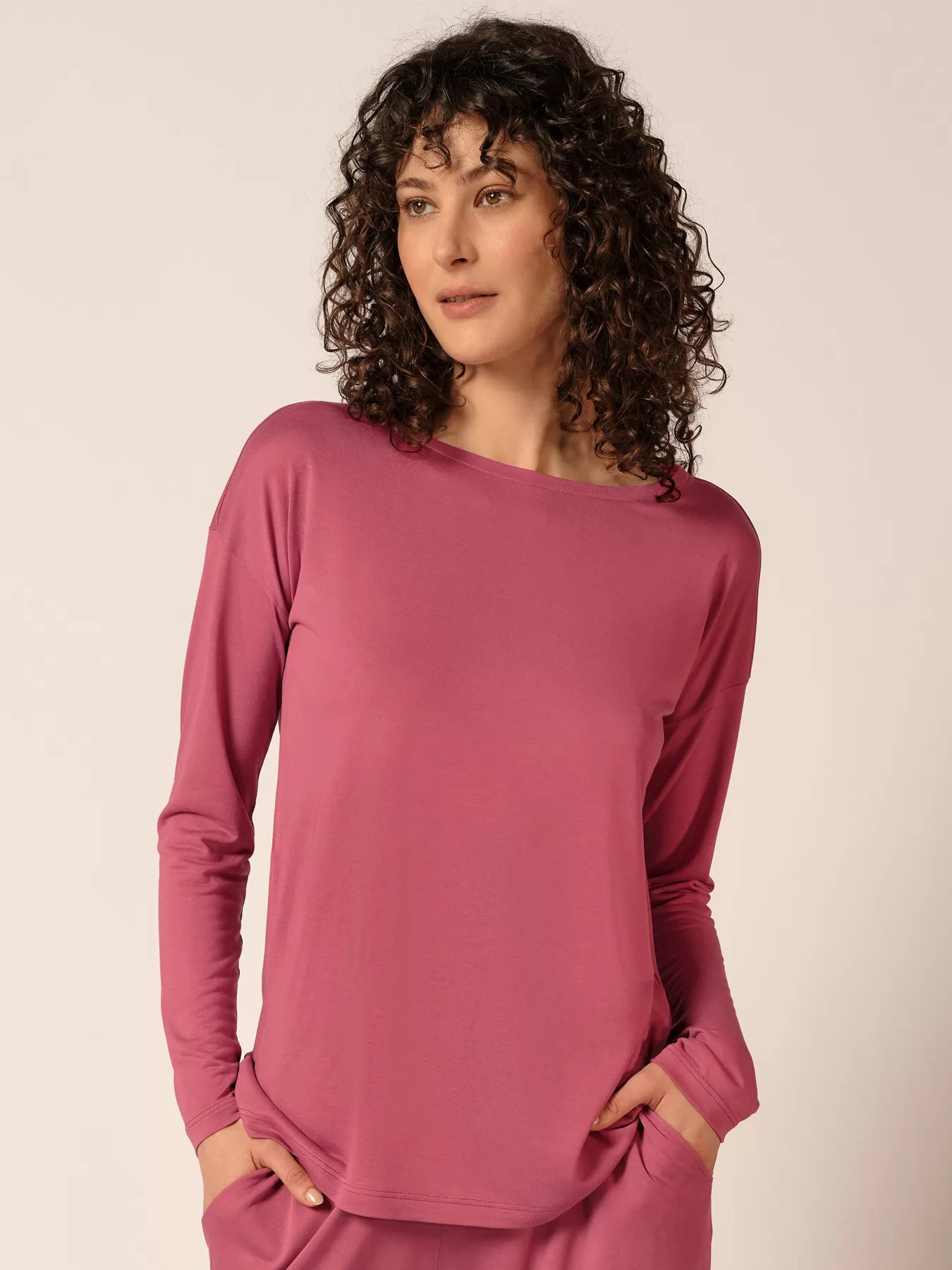 Różowy Koszulka damska Huber Basic Selection 019005 - zdjęcie 1