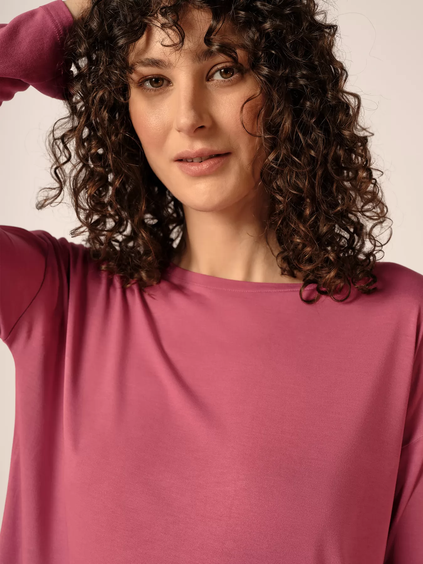 Różowy Koszulka damska Huber Basic Selection 019005 - zdjęcie 3