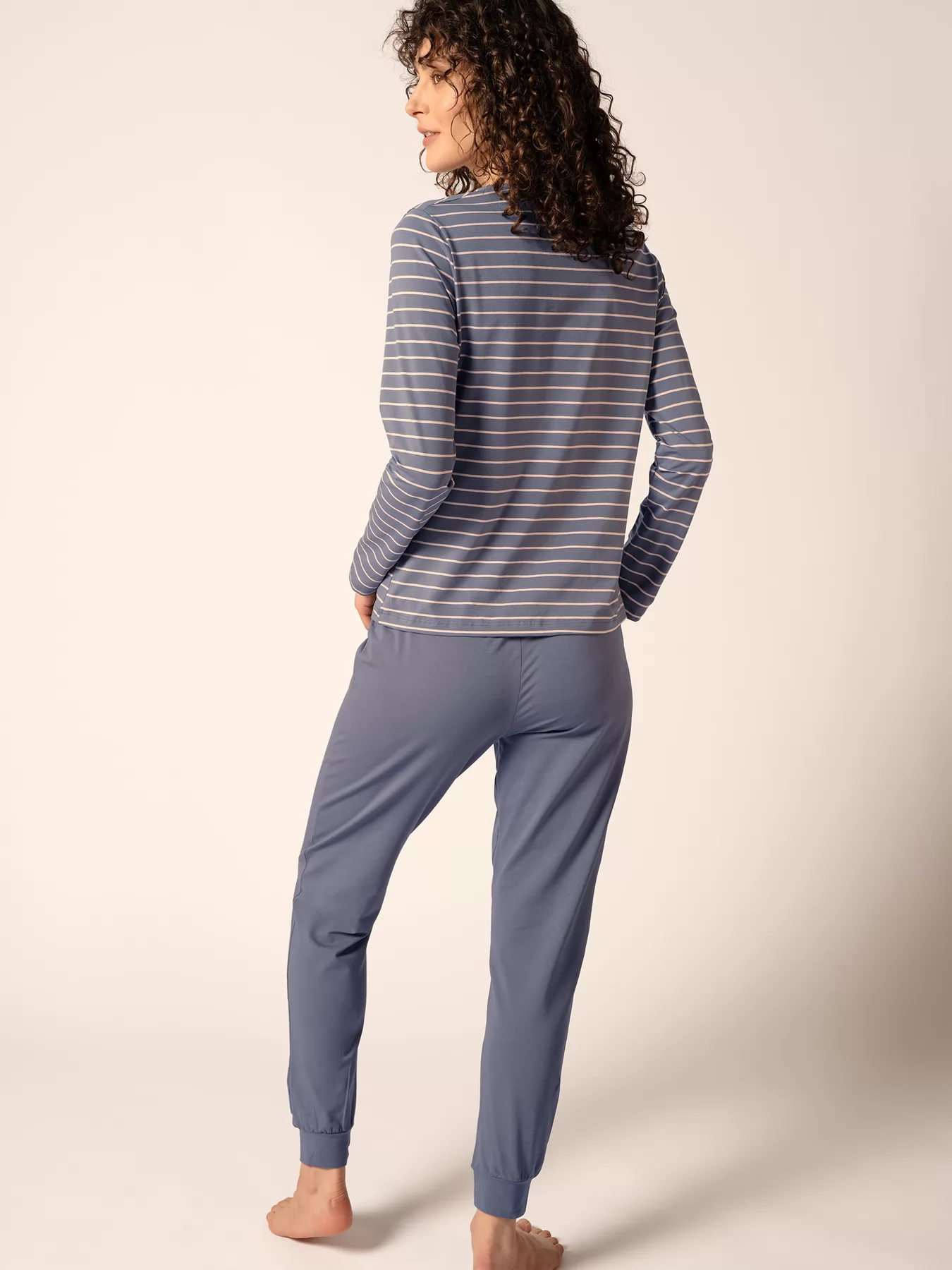 Niebieski Piżama damska Huber Basic Selection 019019 - zdjęcie 2