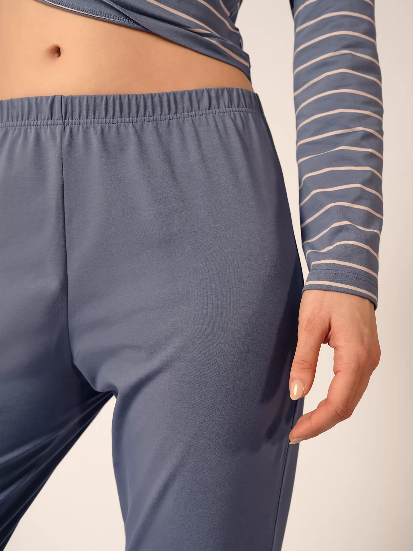 Niebieski Piżama damska Huber Basic Selection 019019 - zdjęcie 3