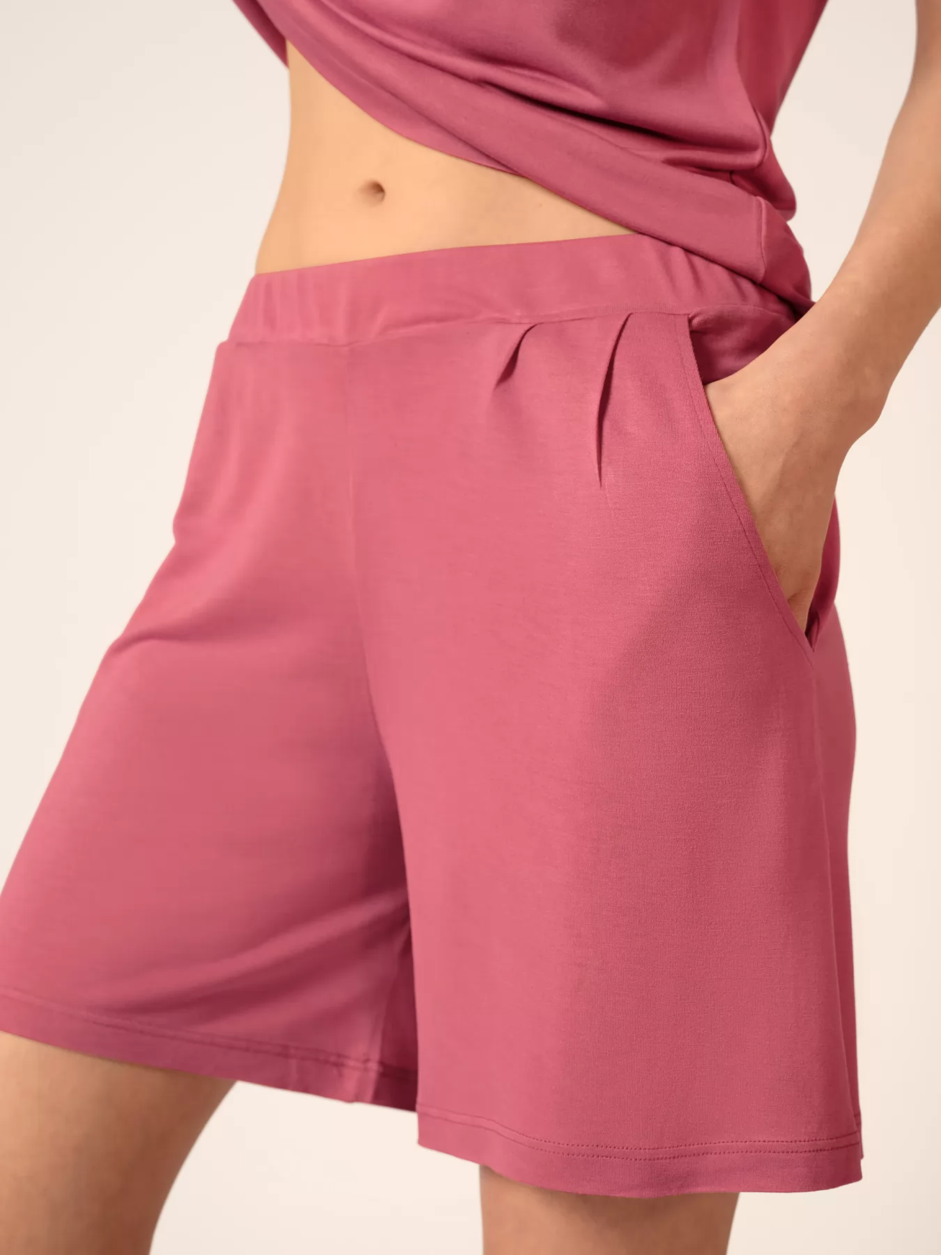 Różowy Spodenki damskie Huber Basic Selection 019007 - zdjęcie 3