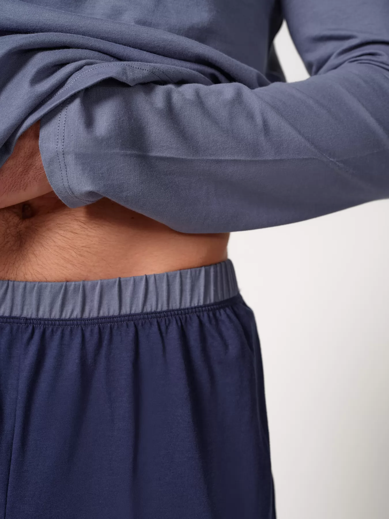 Granatowy, niebieski Piżama męska Huber Basic Selection 110099 - zdjęcie 3