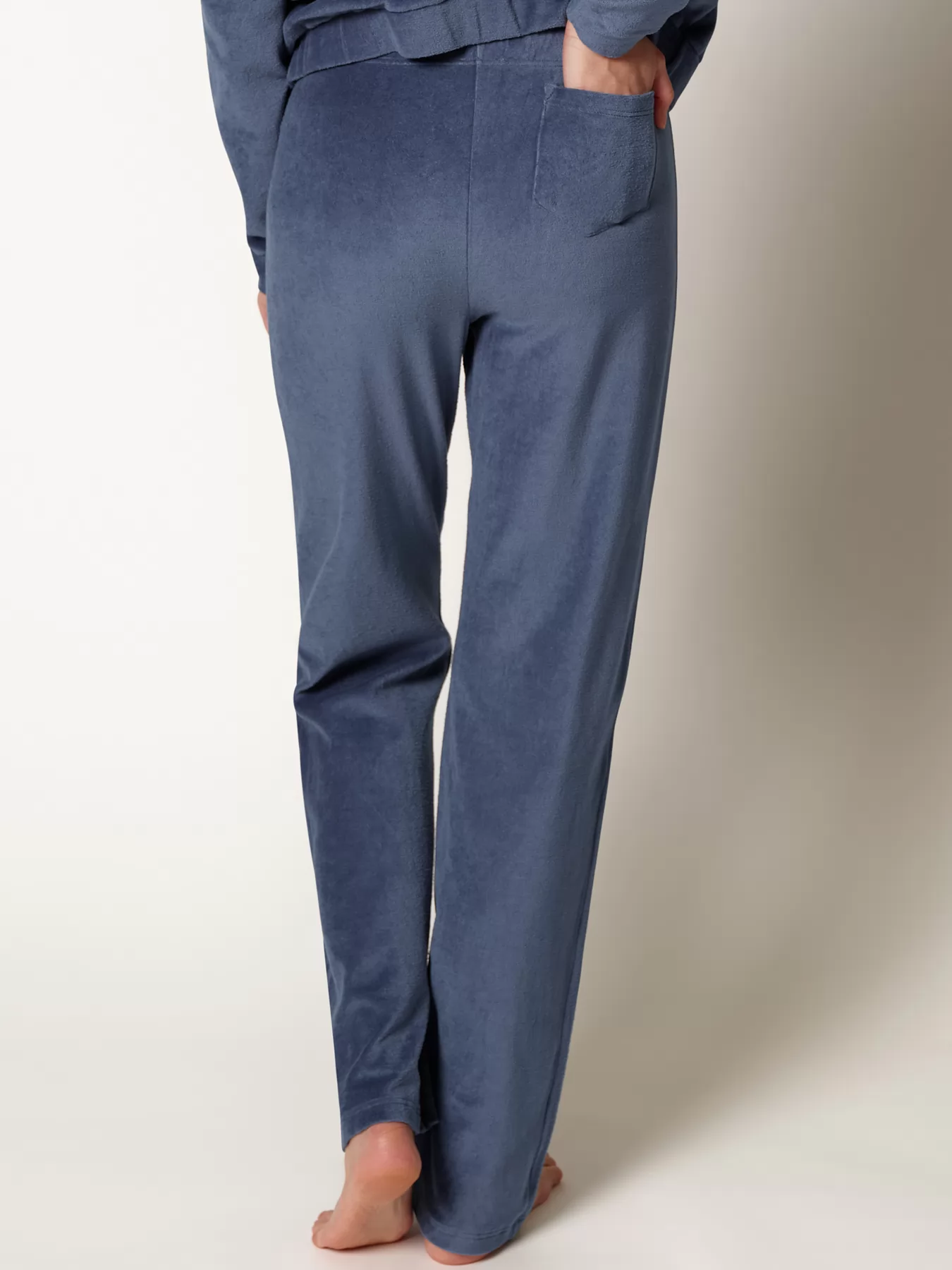 Granatowy Spodnie damskie Huber Basic Selection 010299 - zdjęcie 2