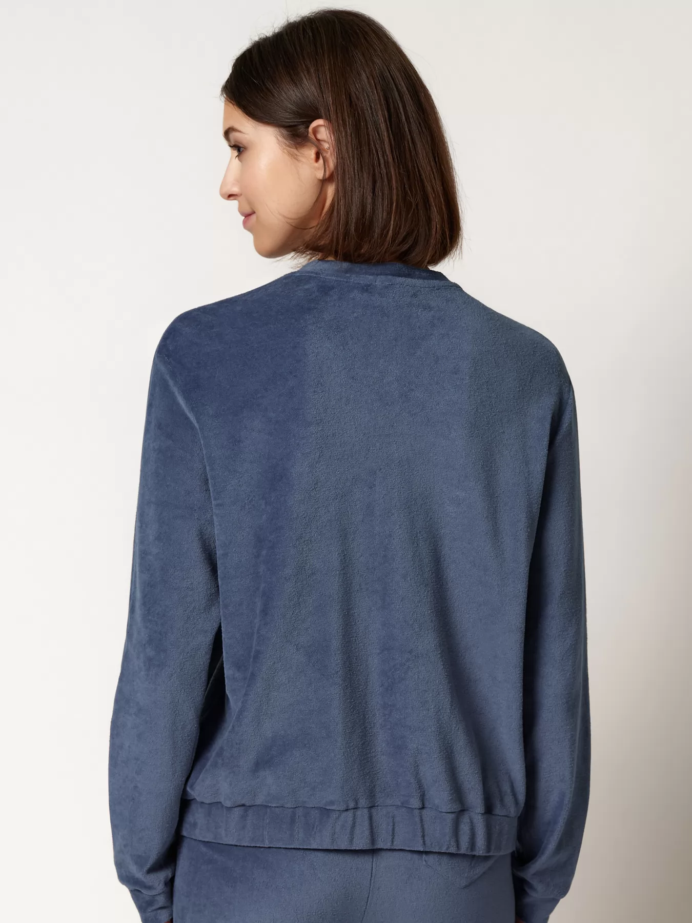 Granatowy Bluza damska Huber Basic Selection 010297 - zdjęcie 2