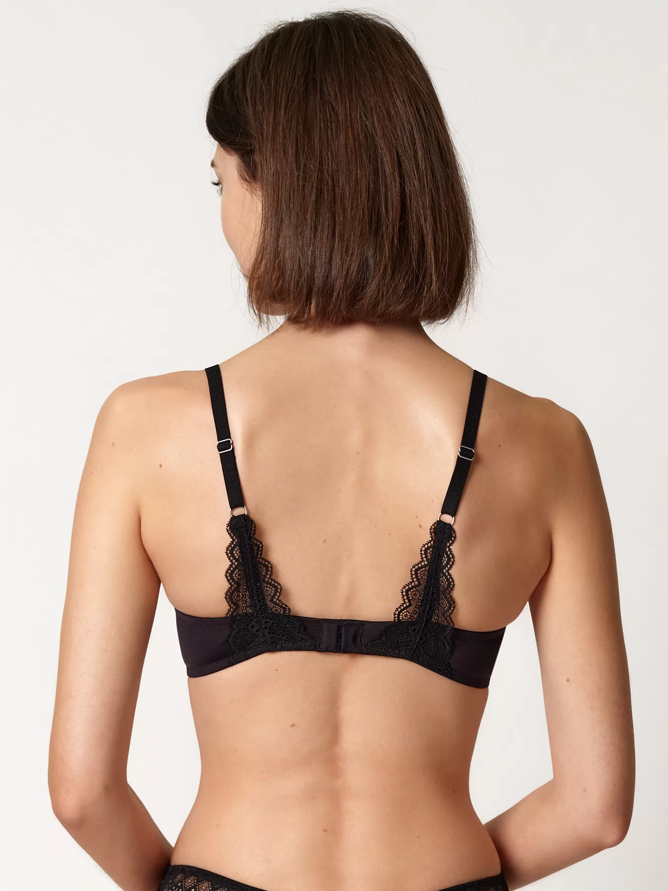 Czarny Biustonosz Huber Micro Ornament 010244 - zdjęcie 2