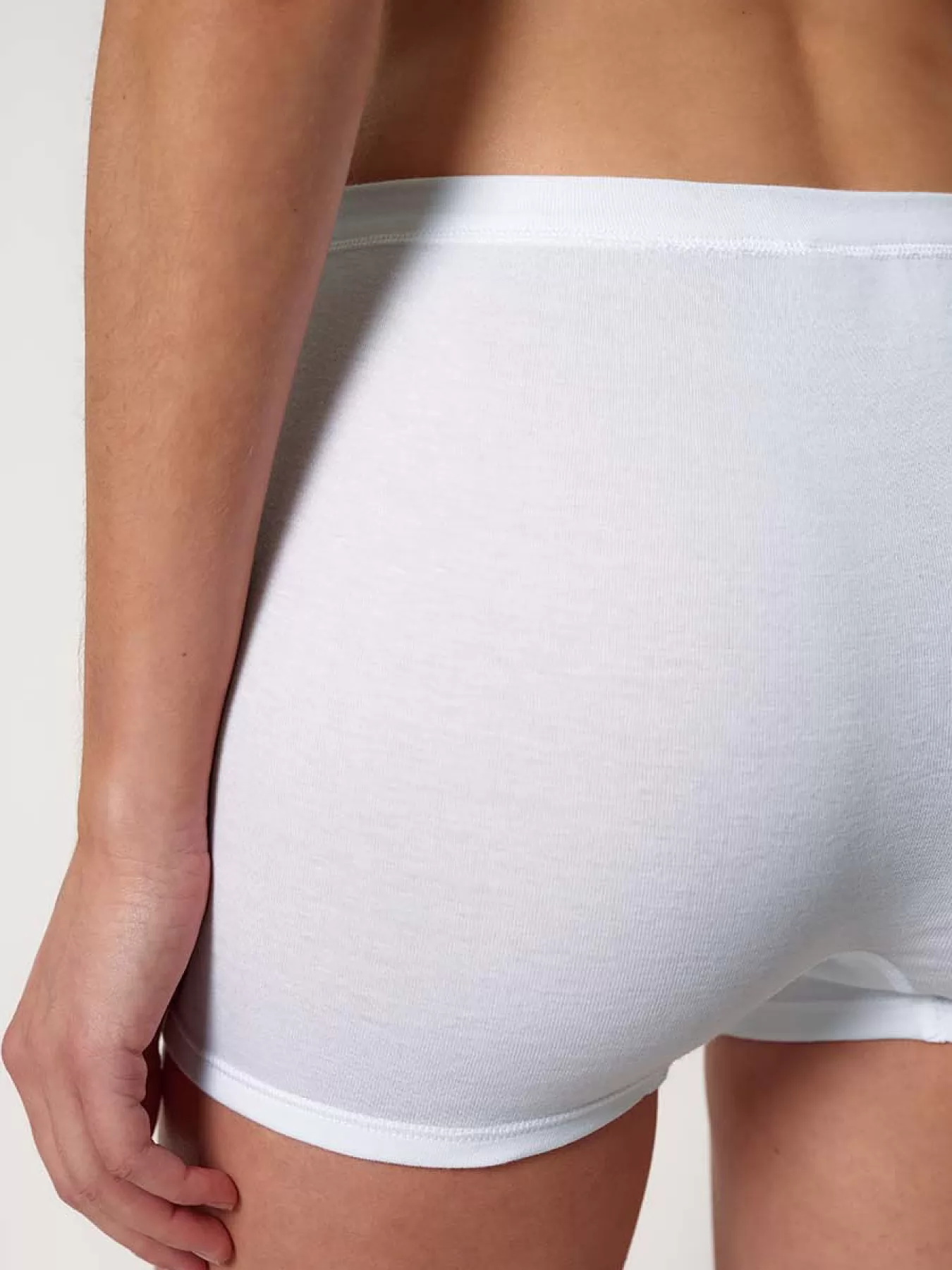 Biały Figi pełne damskie Huber Cotton Fine Rib 014988 - zdjęcie 3