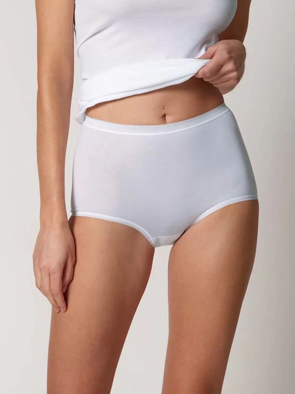 Biały Figi pełne damskie 4PACK Huber 015816 - zdjęcie 1