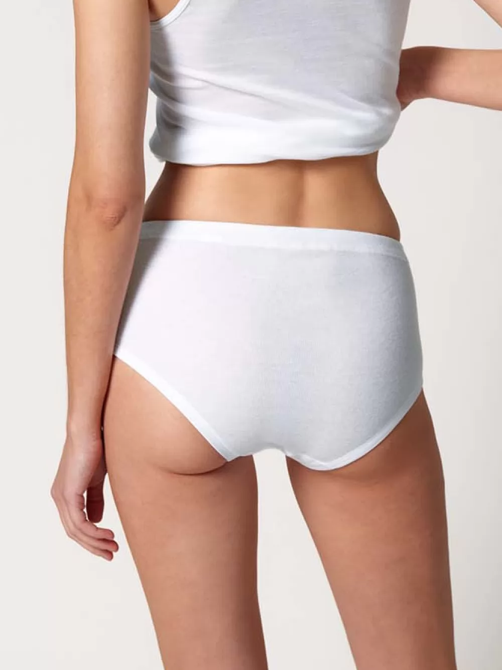 Biały Figi damskie 2PACK Huber Cotton Fine Rib 016201 - zdjęcie 3