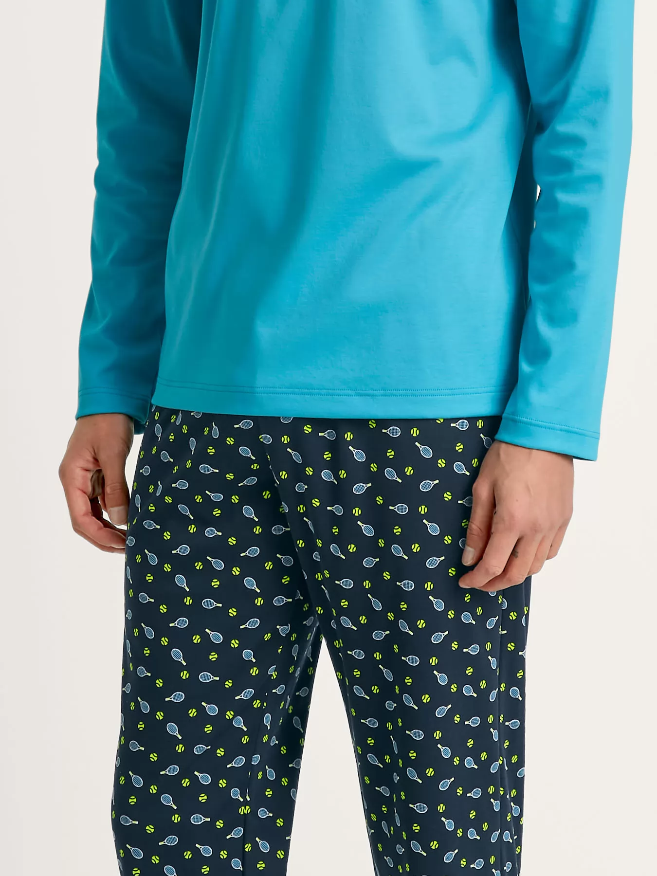 Granatowy, niebieski Piżama męska Calida Relax Enjoy 42783 - zdjęcie 3