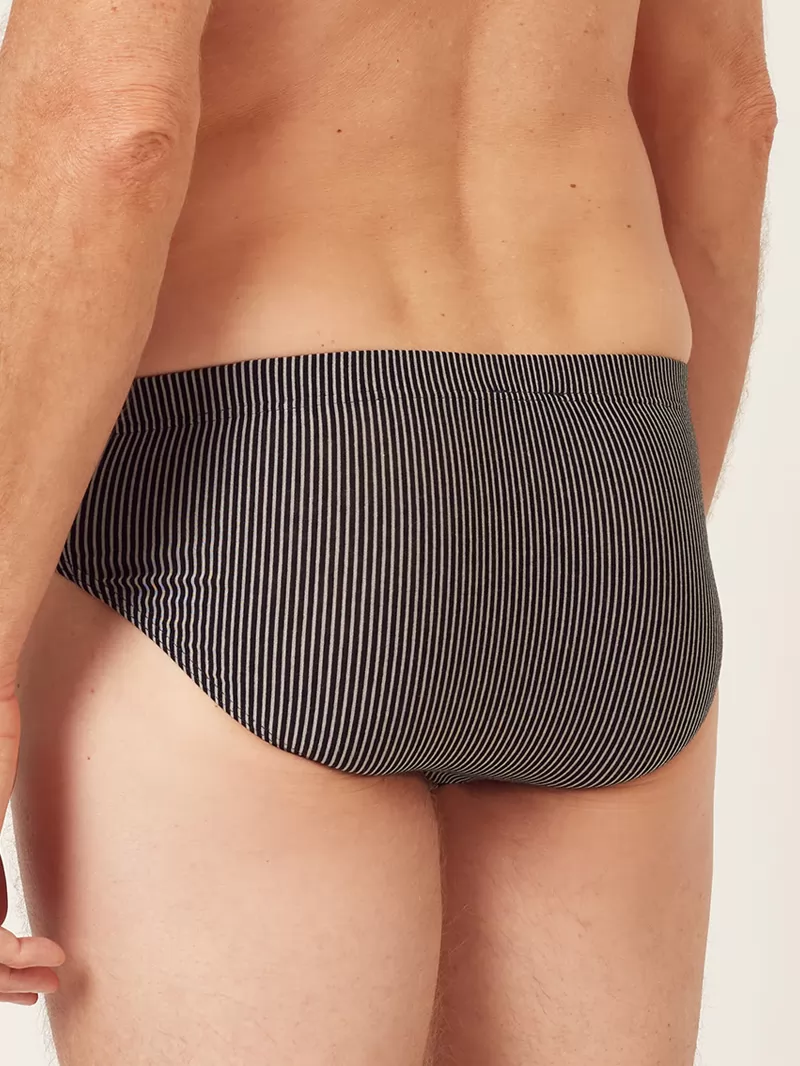 Czarny, wielobarwny Slipy męskie Huber Cool Lyocell Selection 110050 - zdjęcie 2