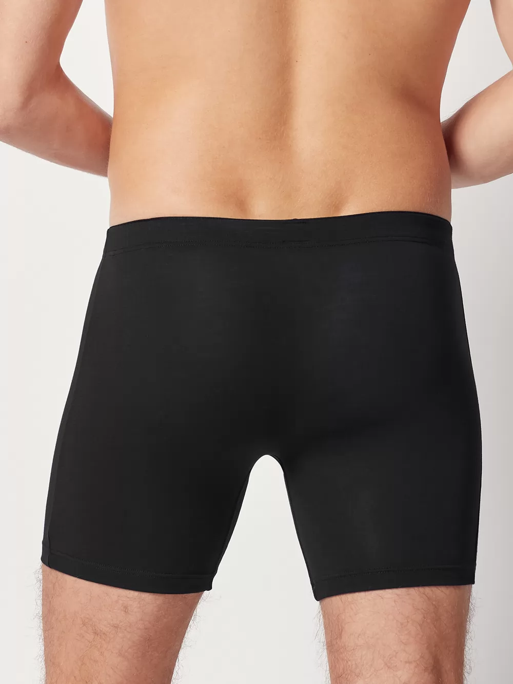 Czarny Bokserki męskie Huber Soft Modal 112630 - zdjęcie 2