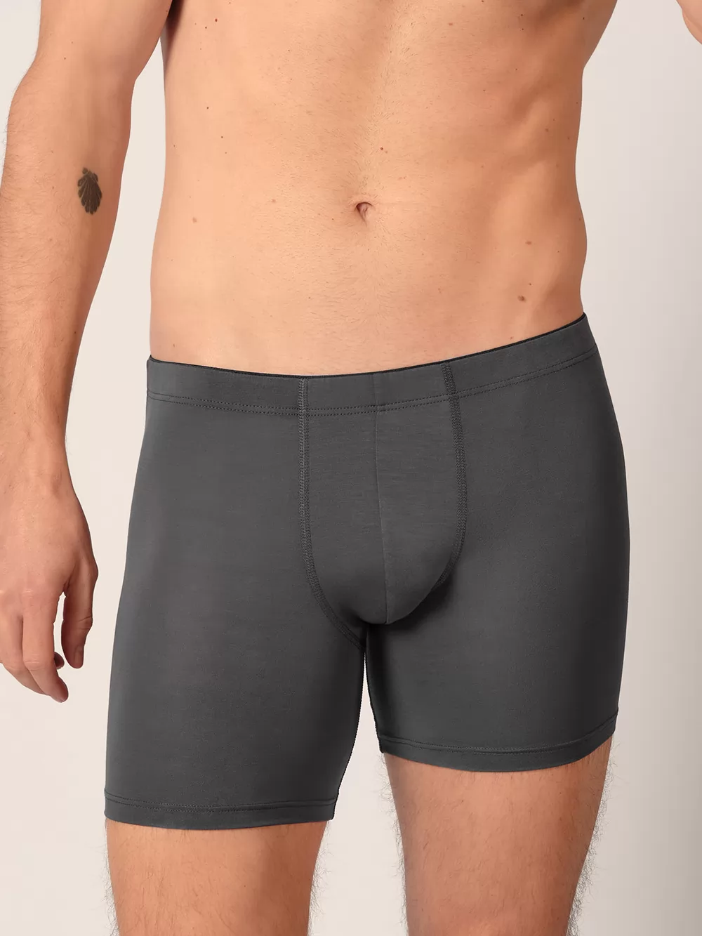 Szary Bokserki męskie Huber Soft Modal 112630 - zdjęcie 1