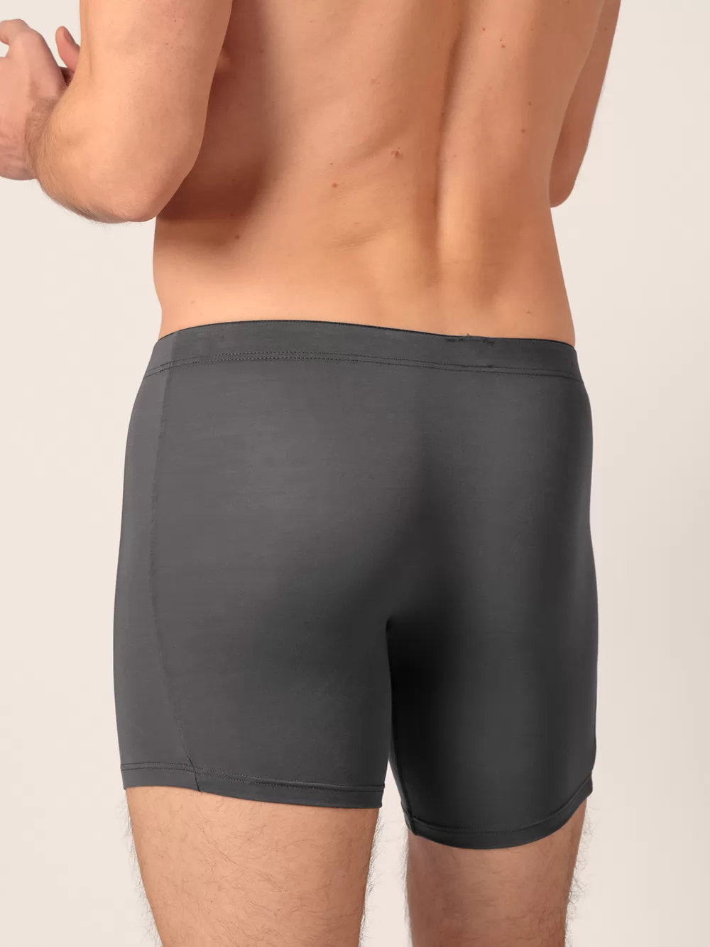 Szary Bokserki męskie Huber Soft Modal 112630 - zdjęcie 2