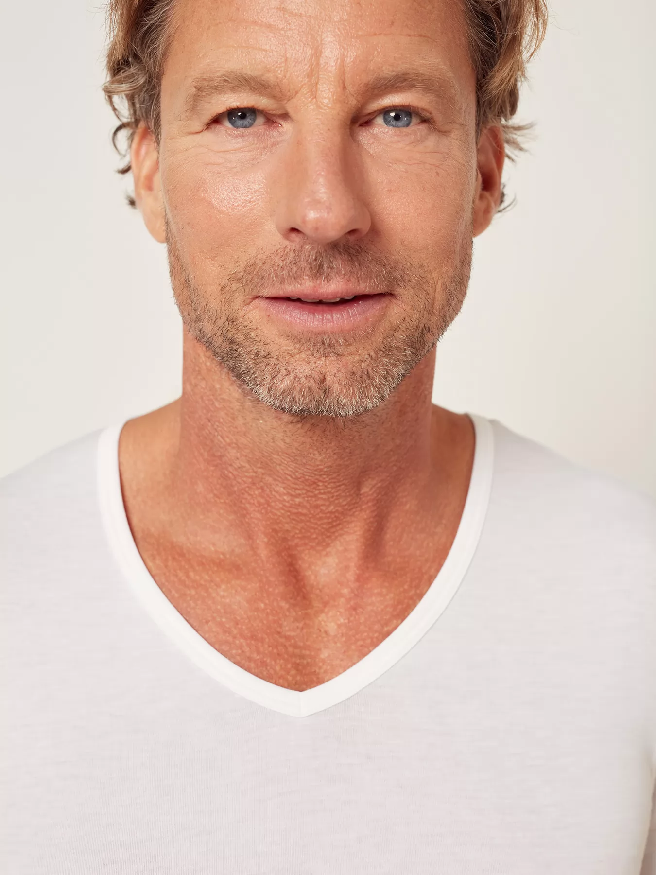 Biały Koszulka męska Huber Cool Lyocell Selection 110053 - zdjęcie 3