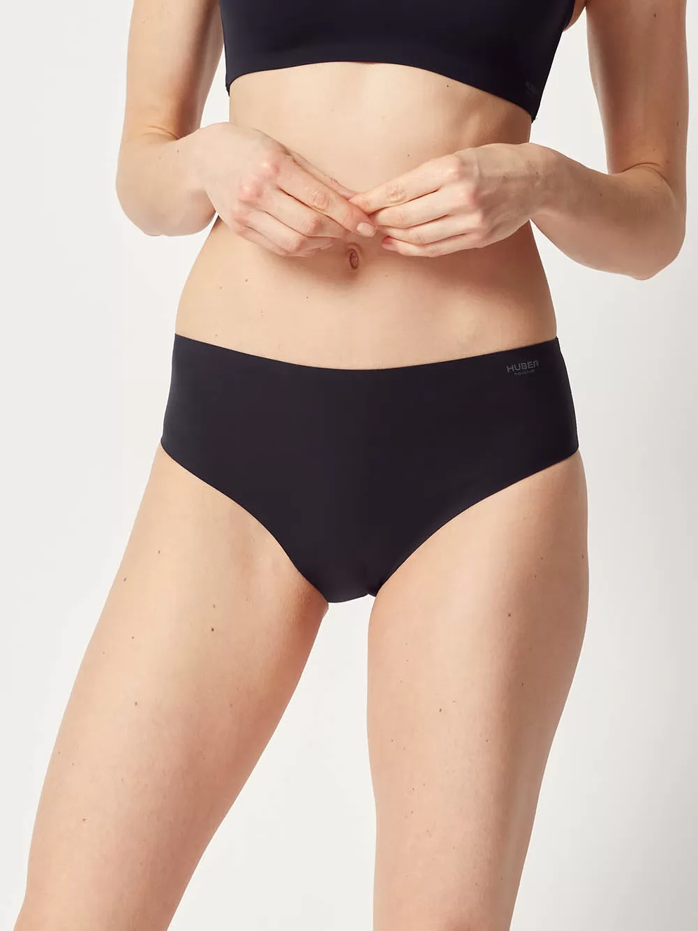 Czarny Figi damskie Huber Micro Bonded 016003 - zdjęcie 1