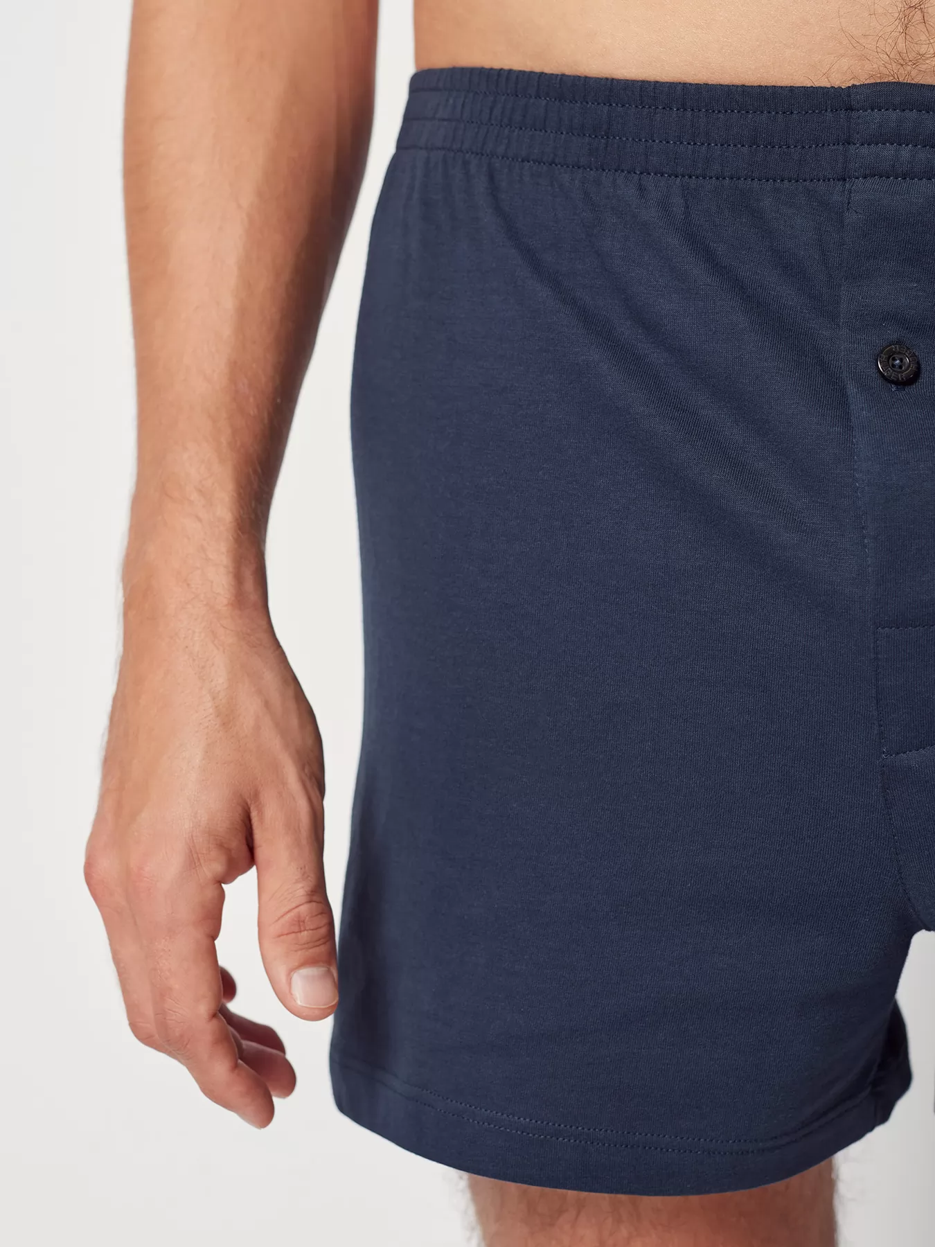 Granatowy Bokserki męskie Huber Jerseyboxer Selection 112035 - zdjęcie 3