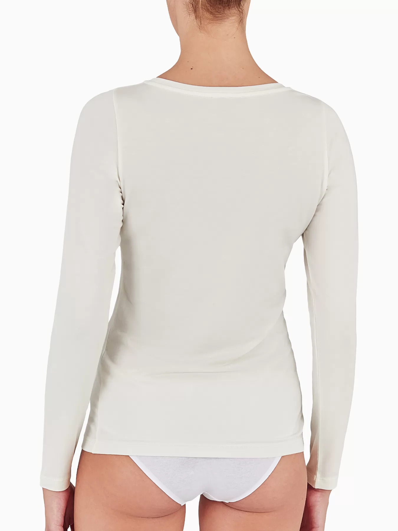 Kremowy Koszulka damska Emporio Armani 1646324F224 - zdjęcie 2