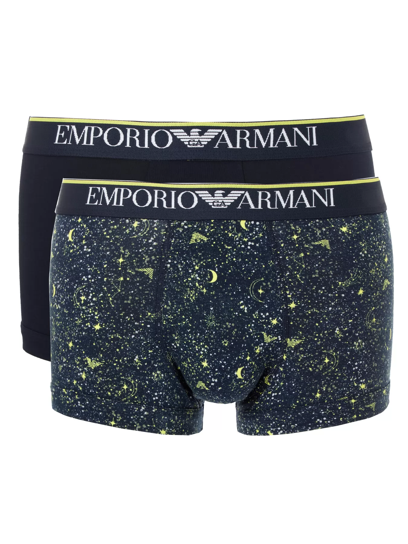 Granatowy, wielobarwny Bokserki męskie 2PACK Emporio Armani 1112104F596 - zdjęcie 2