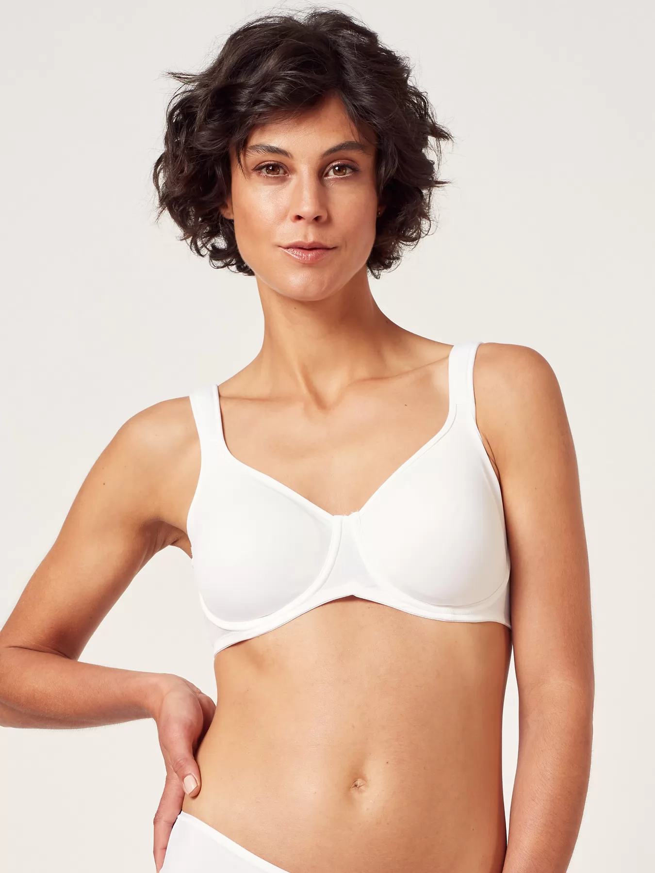 Biały Biustonosz Huber Micro Ornament 010104 - zdjęcie 1