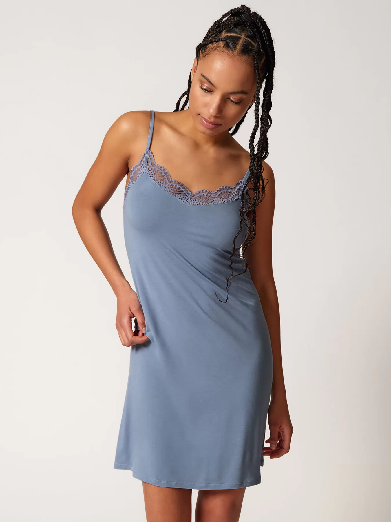 Niebieski Koszula nocna Skiny Every Night 082614 - zdjęcie 1