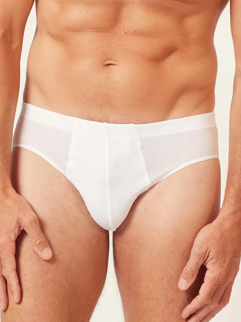 Biały Slipy męskie Huber Cool Lyocell Selection 110050 - zdjęcie 1