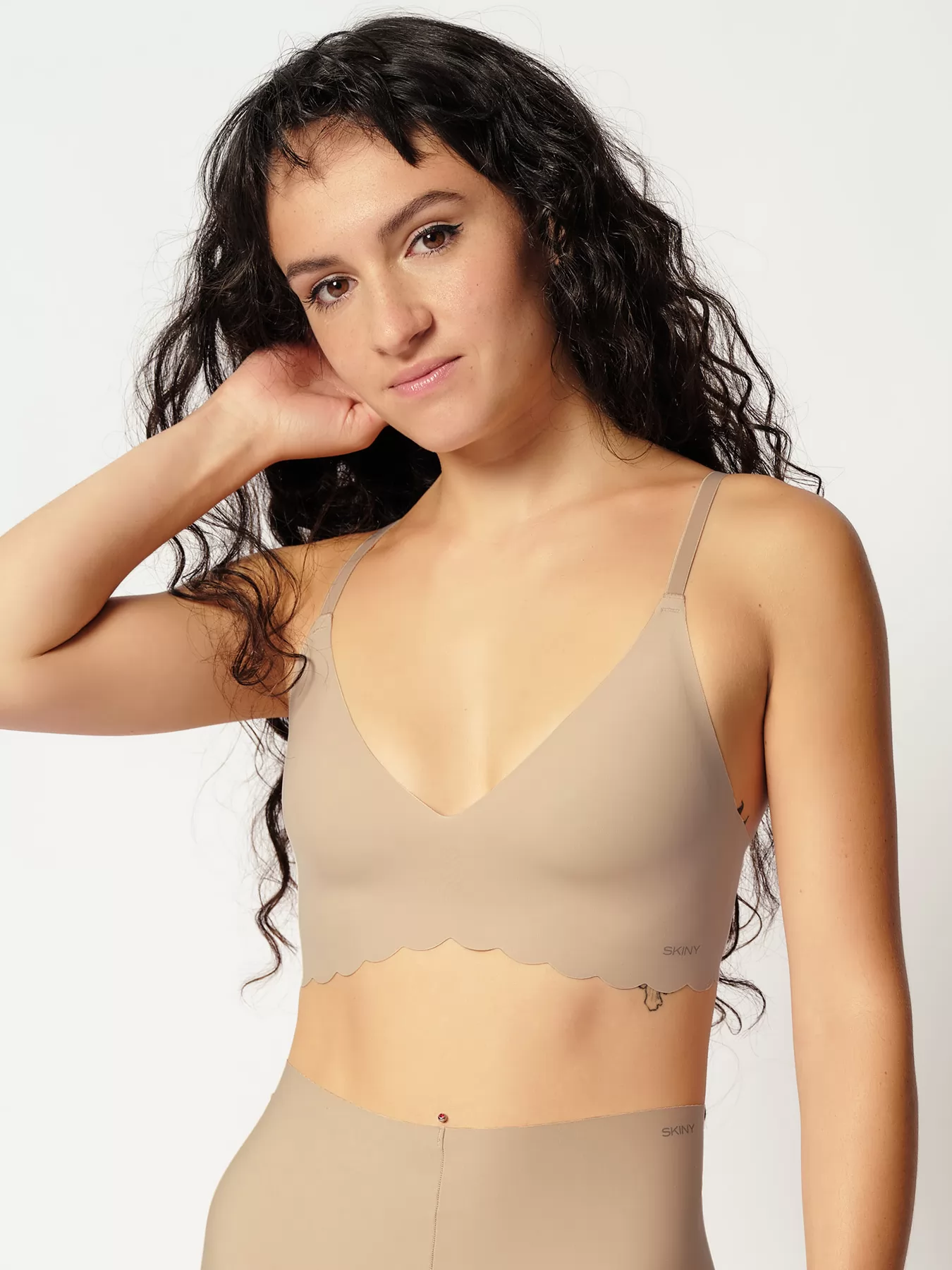 Beżowy Biustonosz bez fiszbin Skiny Micro Essentials 081474 - zdjęcie 1