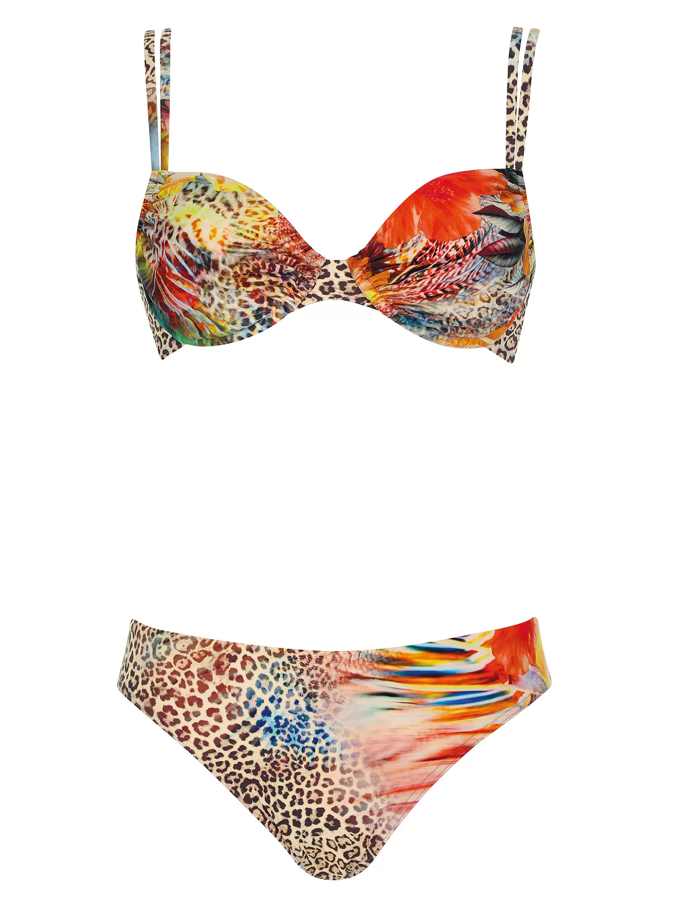 Brązowy, pomarańczowy, wielobarwny Kostium kąpielowy Sunflair 71035 - zdjęcie 1