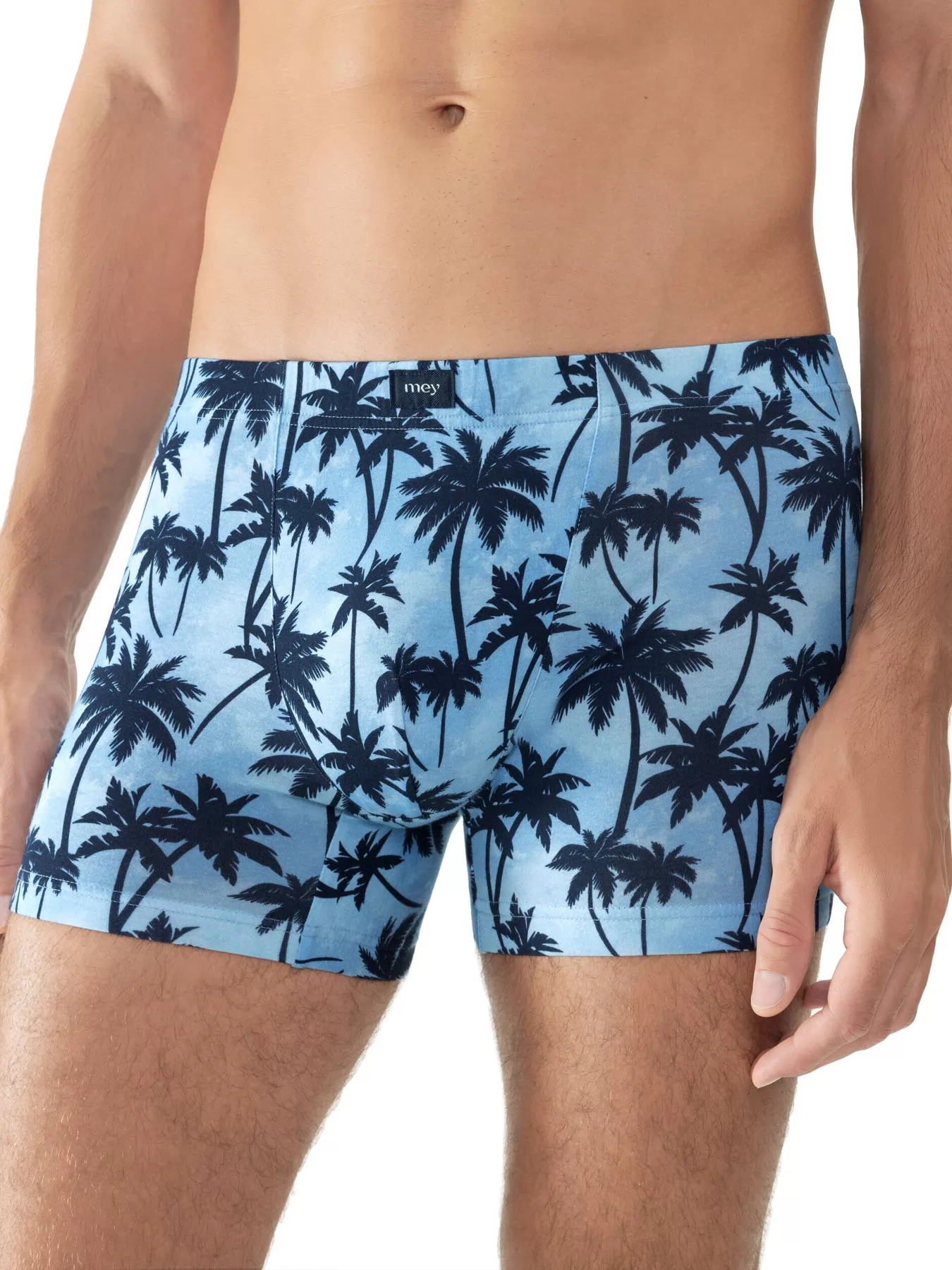 Granatowy, niebieski Bokserki męskie mey Palm Haven 2120057 - zdjęcie 1