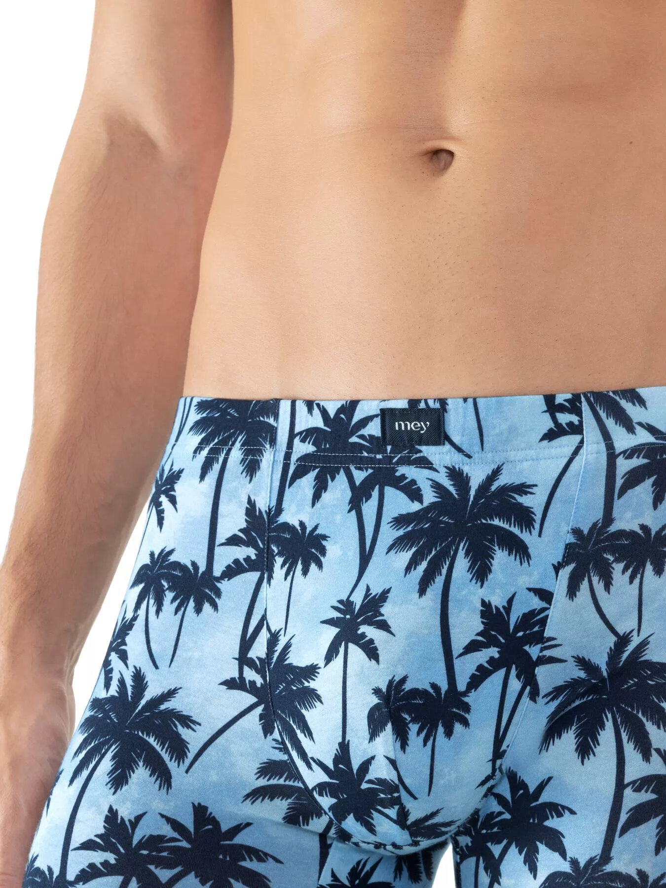 Granatowy, niebieski Bokserki męskie mey Palm Haven 2120057 - zdjęcie 3