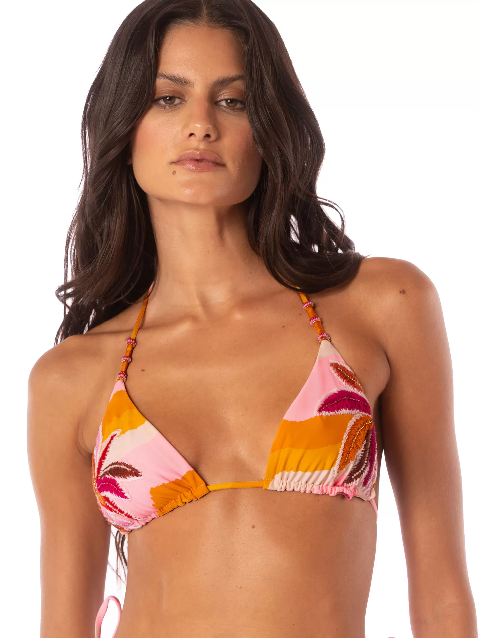 Pomarańczowy, różowy, wielobarwny Góra od bikini Maaji Paradiso Waves PT2404STR - zdjęcie 1