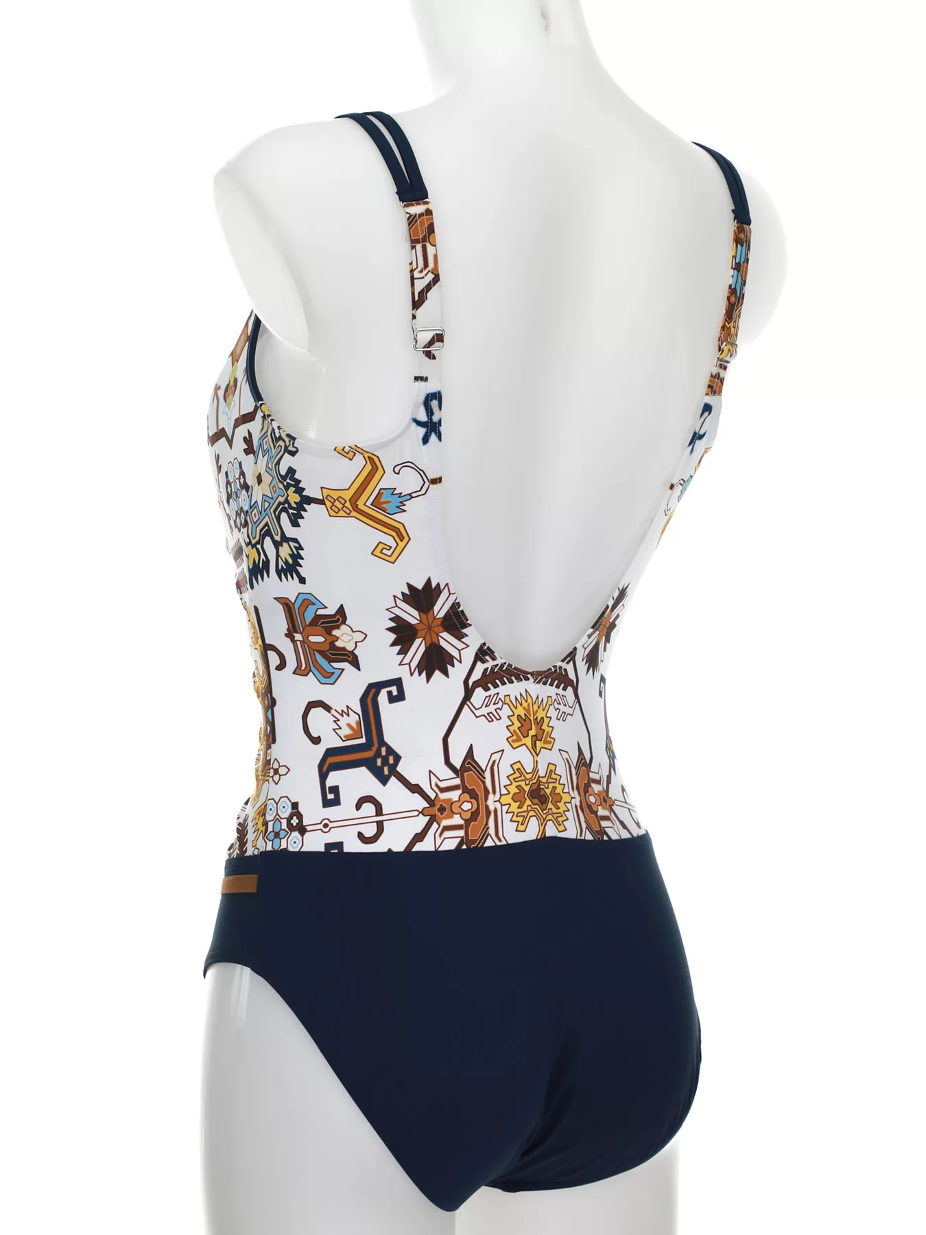 Biały, granatowy, wielobarwny Kostium kąpielowy Sunflair 22060 - zdjęcie 3