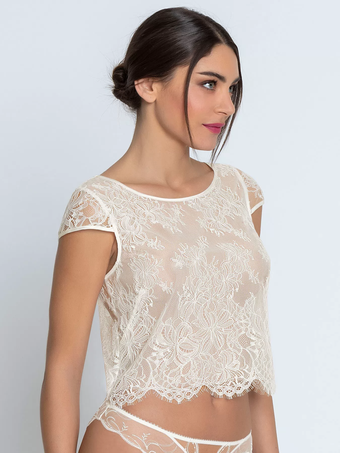 Kremowy Top Lise Charmel Bellissime Amour ALJ5032 - zdjęcie 3