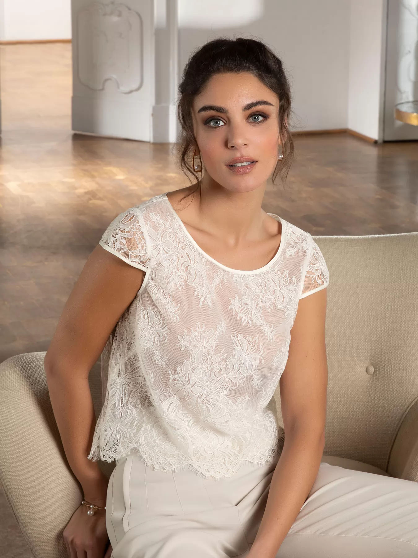 Kremowy Top Lise Charmel Bellissime Amour ALJ5032 - zdjęcie 5