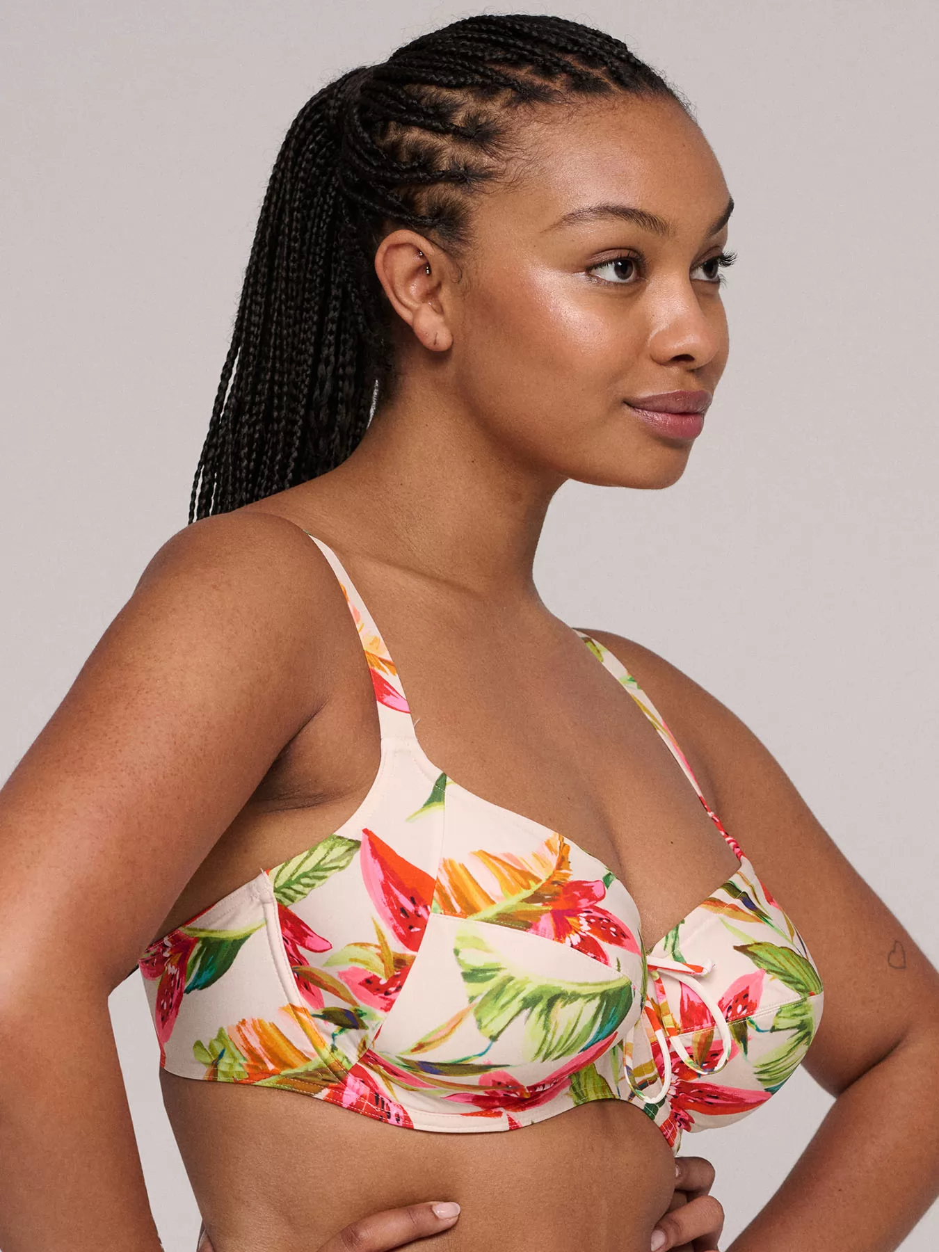 Czerwony, kremowy, wielobarwny Góra od kostiumu PrimaDonna Tanzania 4012710 - zdjęcie 3