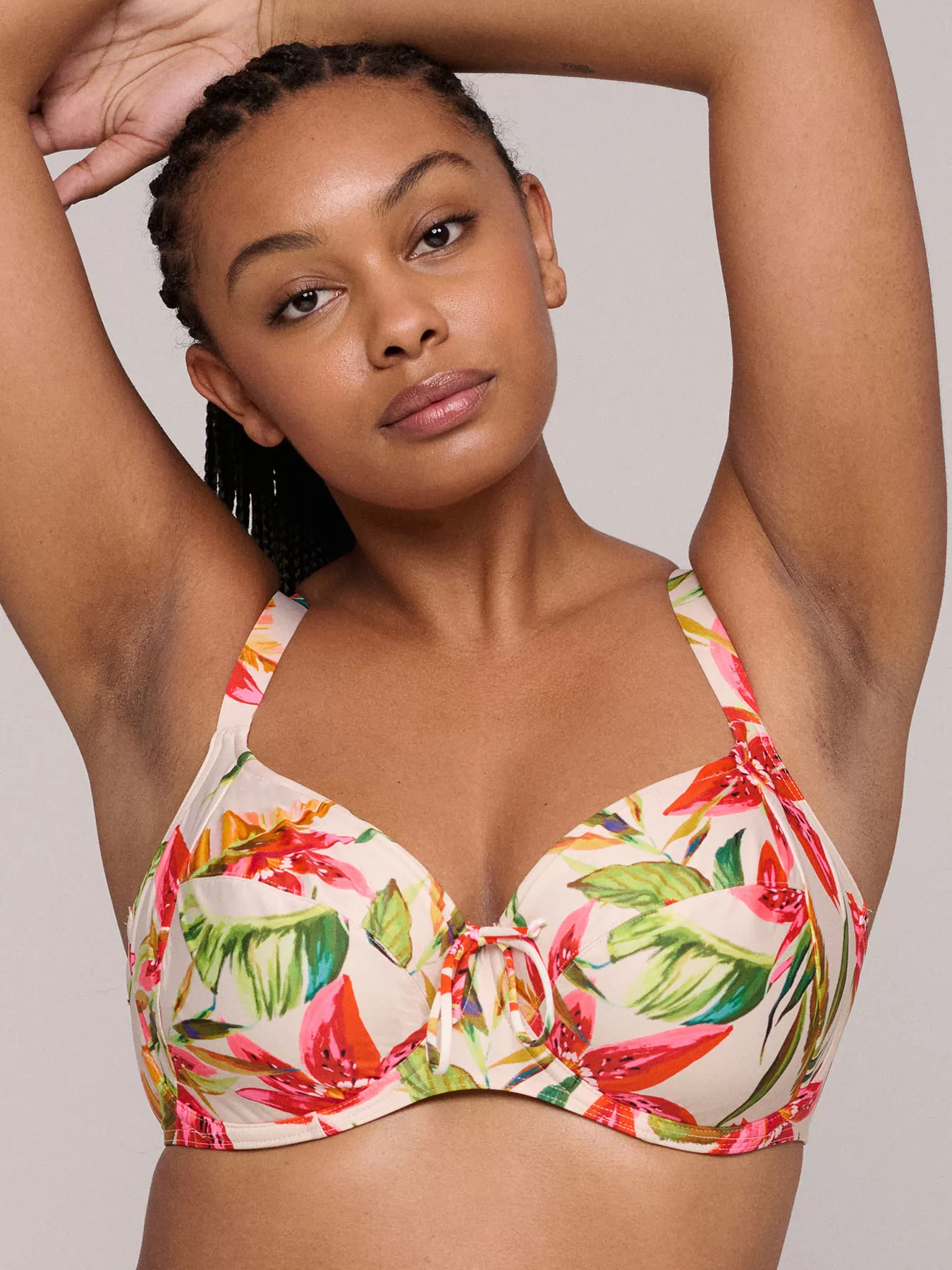 Czerwony, kremowy, wielobarwny Góra od kostiumu PrimaDonna Tanzania 4012710 - zdjęcie 1